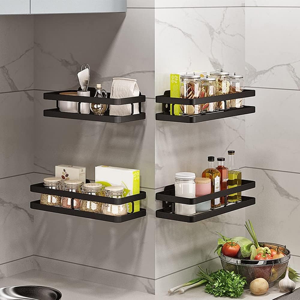 Shower Caddy Organizer with Raised Fence and Thick Frame