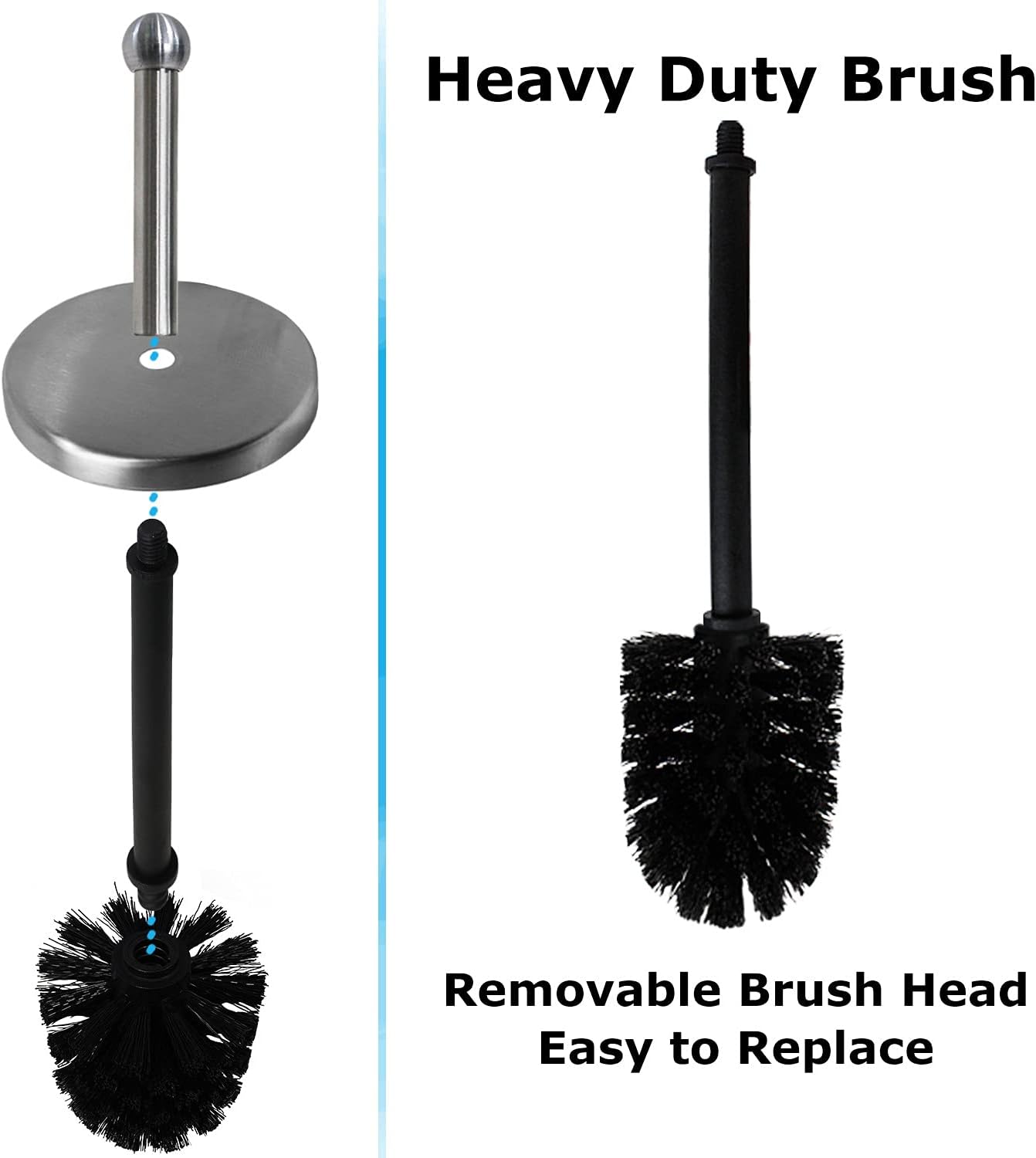 Blue Donuts Toilet Brush with Chrome Holder