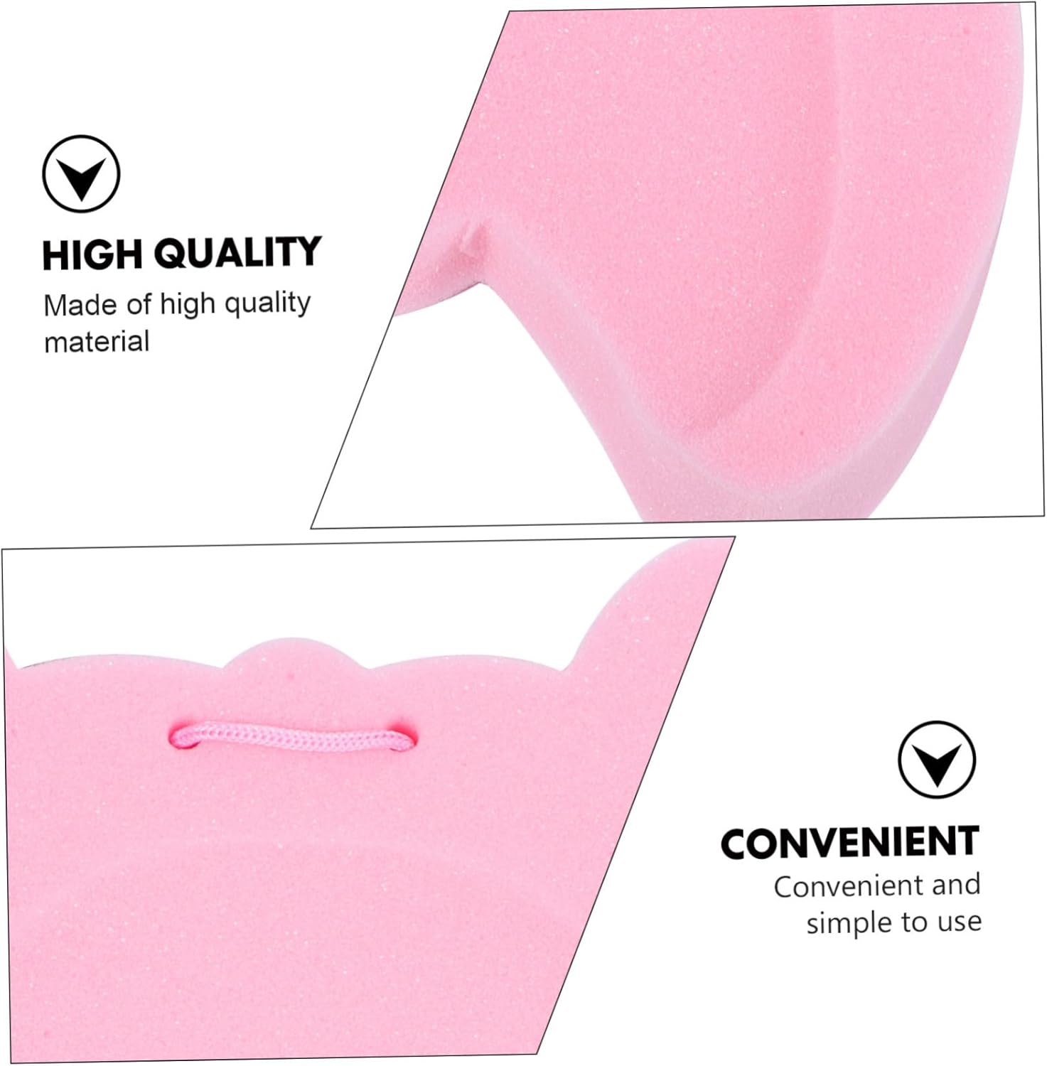 Pink Cartoon Bath Mat Non-Slip Sponge Cushion for Babies
