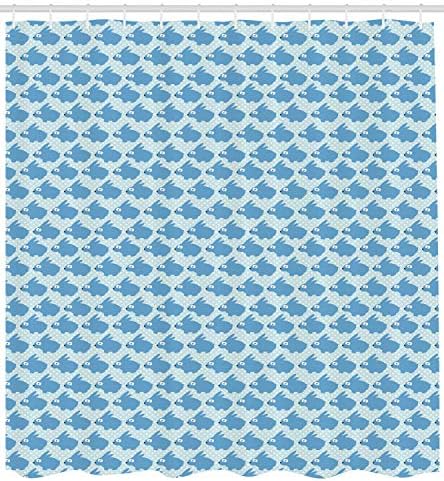 Ambesonne Bunny Shower Curtain Set with Hooks 69x84