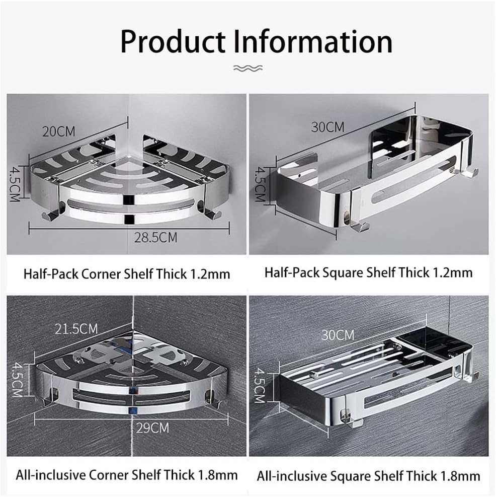 Stainless Steel Shower Caddy Corner Rack Organizer