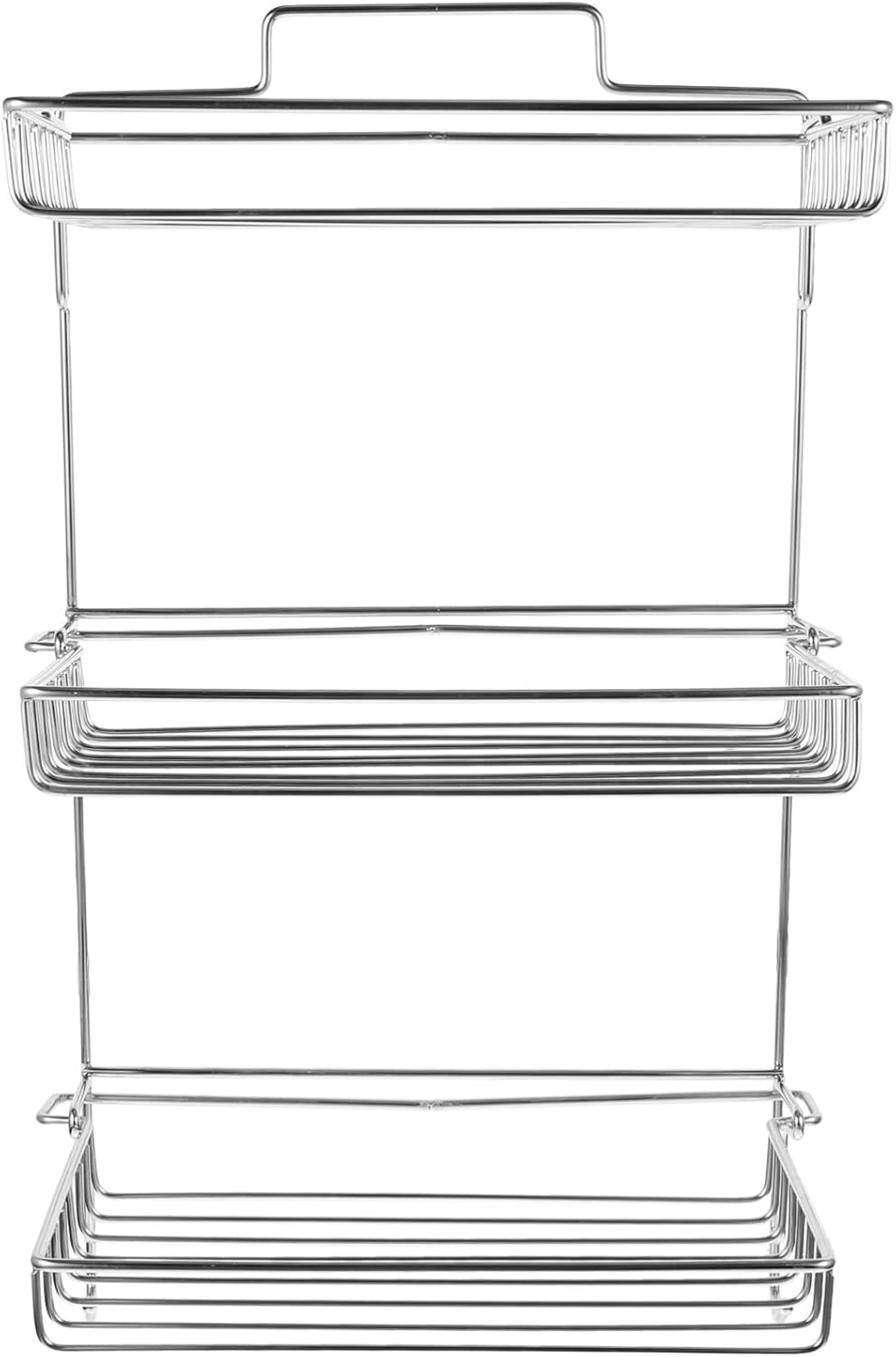 Cabilock Adhesive Wall Shower Rack with Smooth Edges