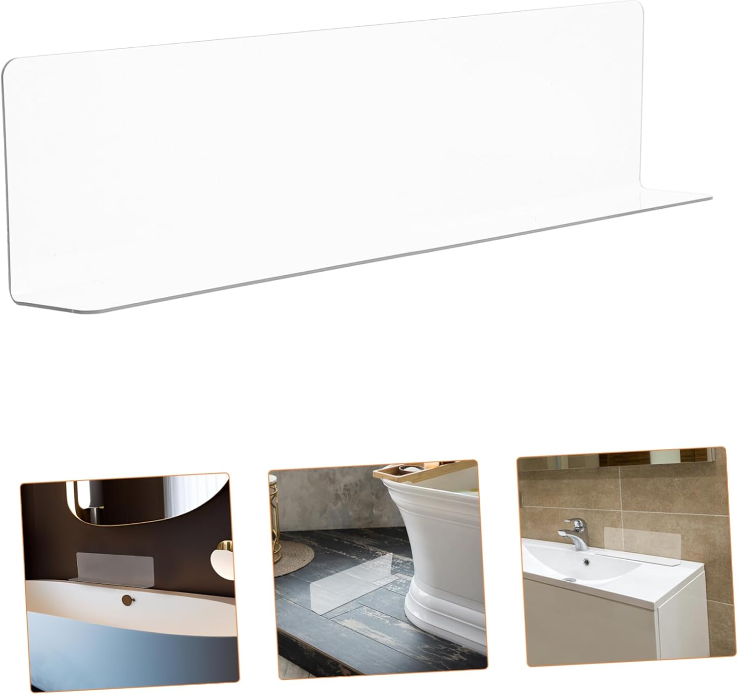 AUTSUPPL Shower Corner PVC Water Guard - Easy Install Splash Protection