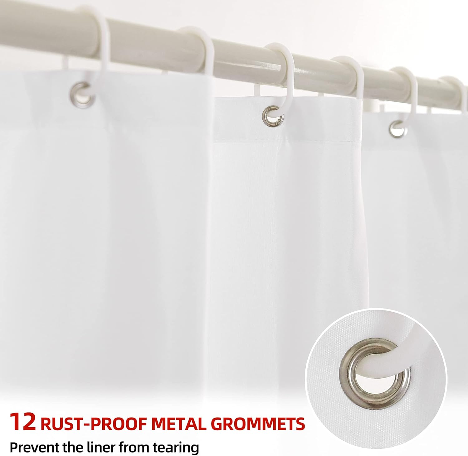 YI ZE Ombre Shower Curtain Set Navy Blue 72x72