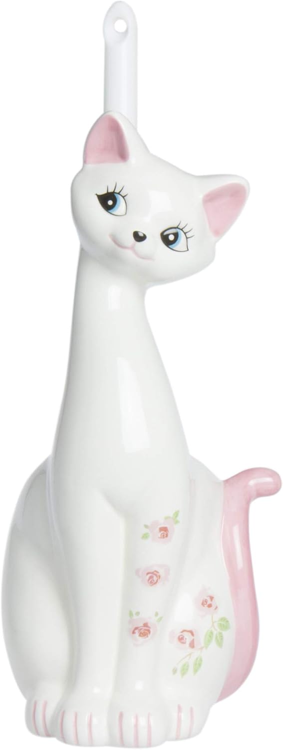 Sunart Cute Cat Toilet Brush Stand with Brush 51 Inches Wide