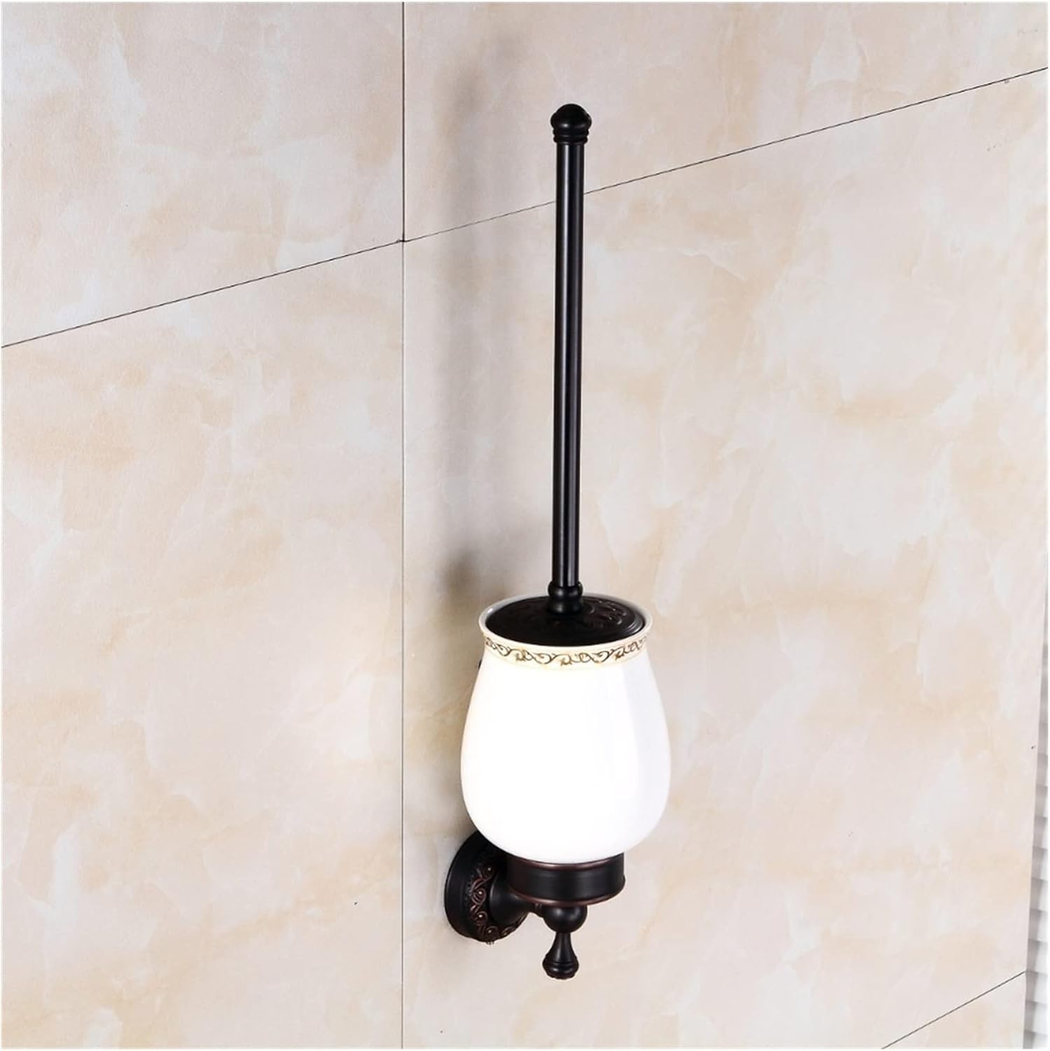 INPETS Toilet Brush Holder Durable Black Design