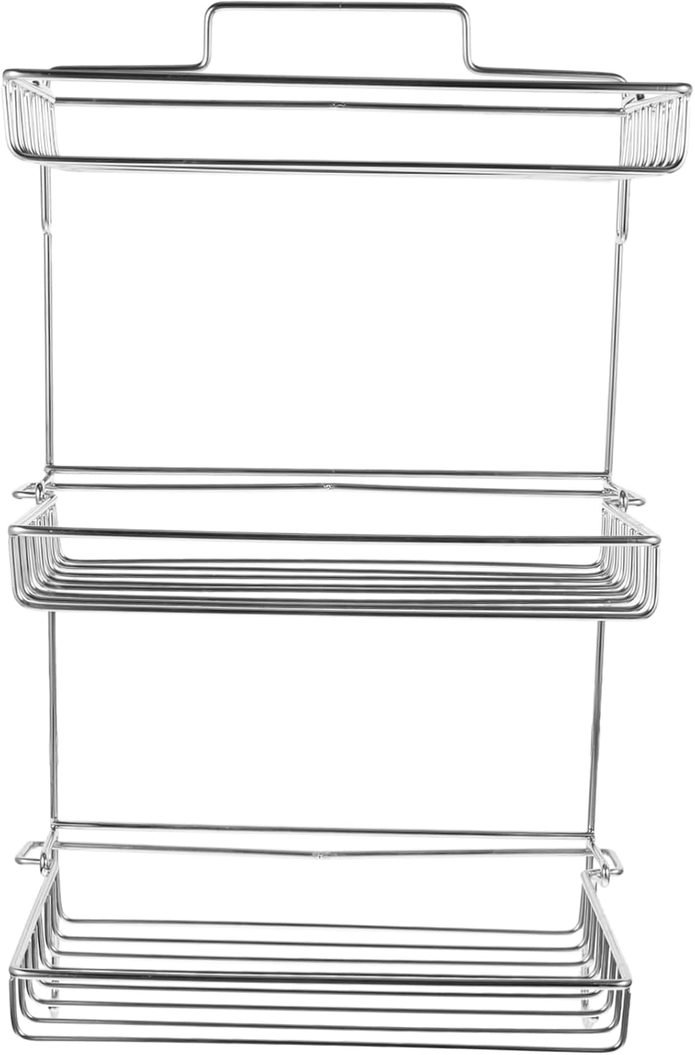 FONDOTIN Adhesive Shower Rack Stainless Steel Wall Shelf