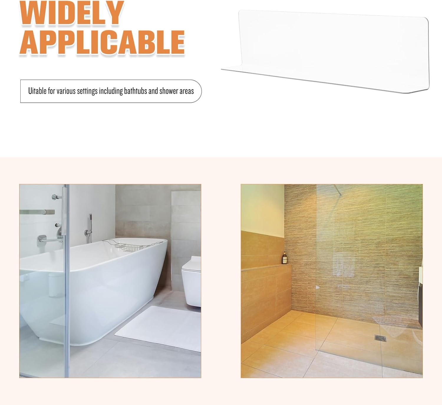 Shower Barrier for Tub Corners Easy Installation