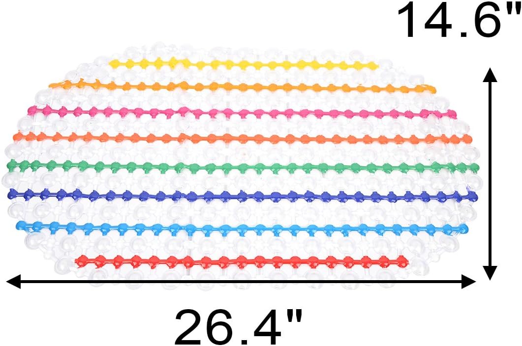 Qtqgoitem Rubber Bathtub Resistant Suction Cup Mat