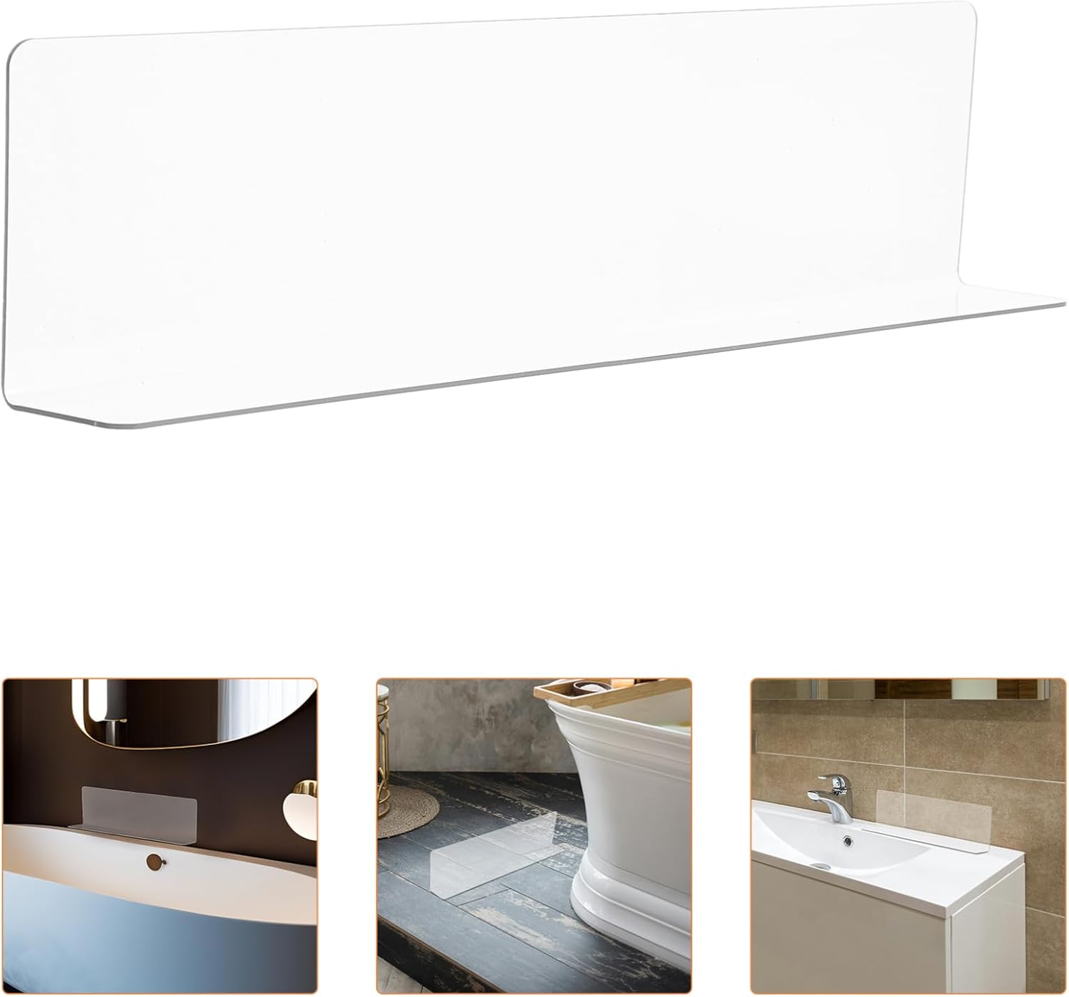 FIXOSHEE Corner Splash Guard for Bath and Shower