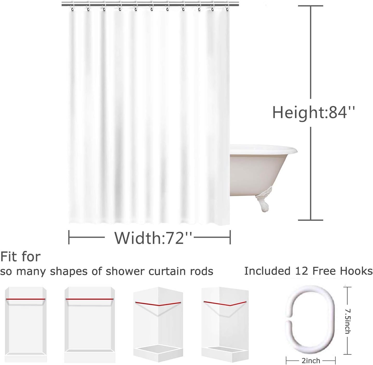 RosieLily Mountain Forest Shower Curtain Set 1