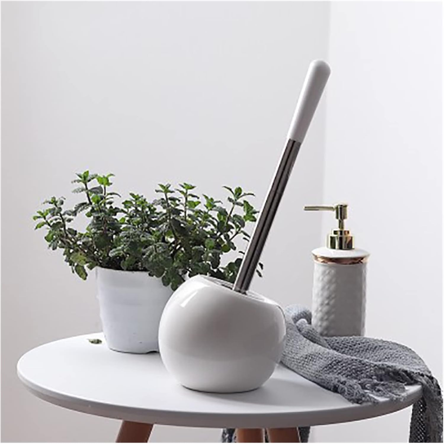 Durable Toilet Brush with Suction Cup for Strong Clog Removal