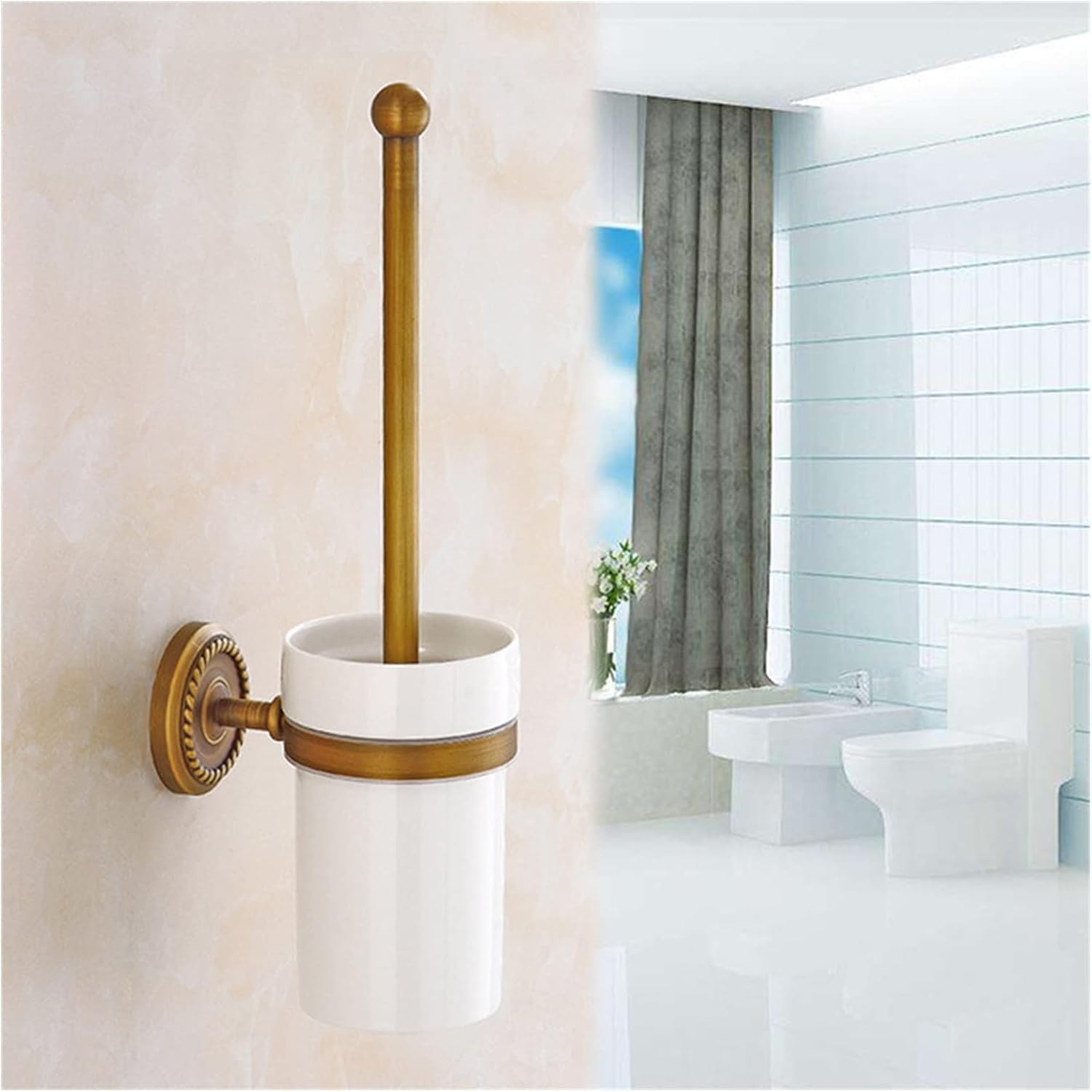 INPETS Toilet Brush Set with Holder 1