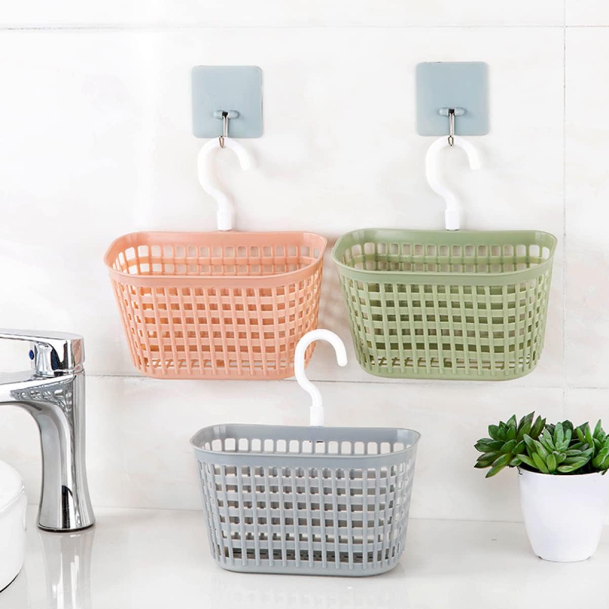 Zerodeko Shower Storage Basket with Rotatable Hook