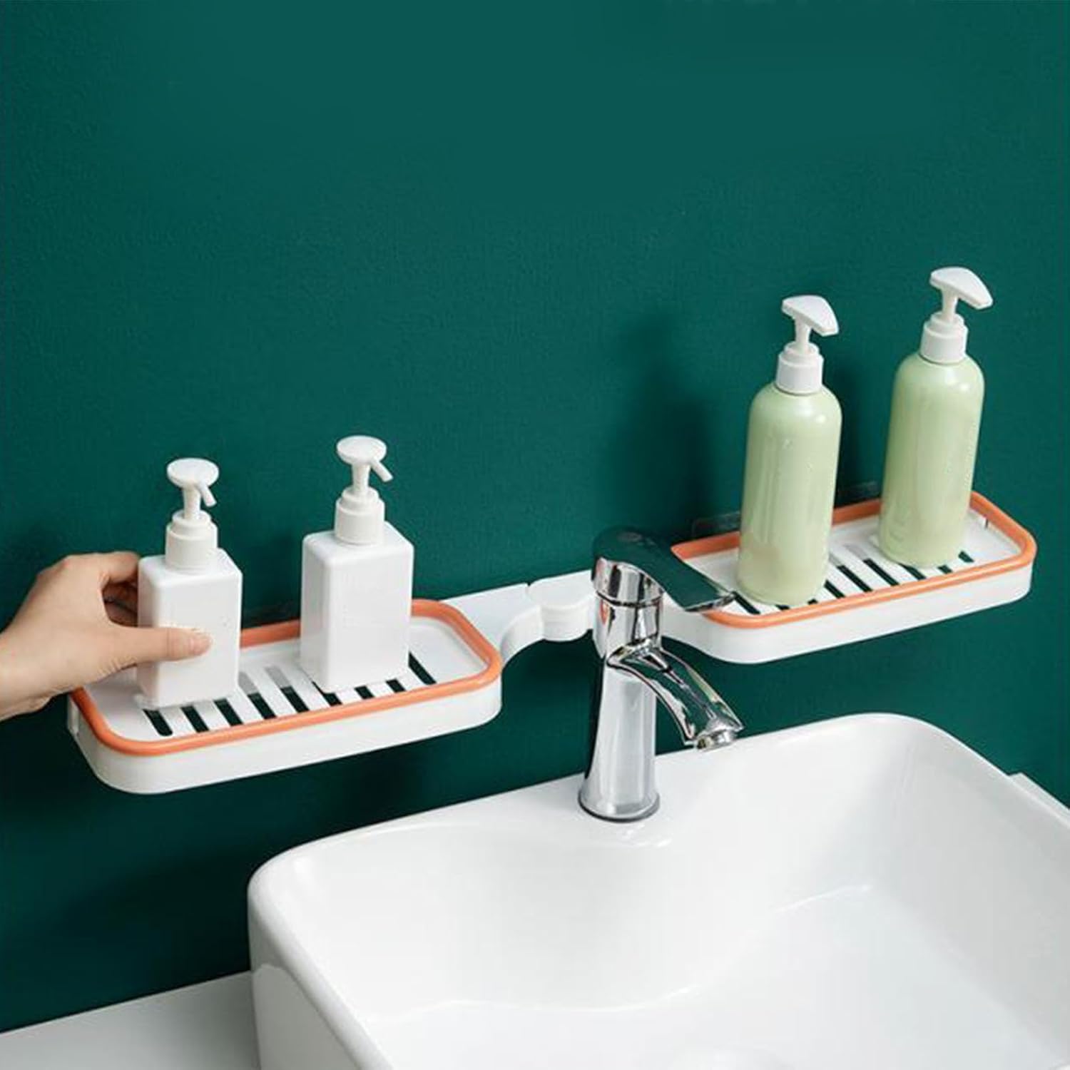 Tissting Foldable Corner Shelf for Bathroom Kitchen