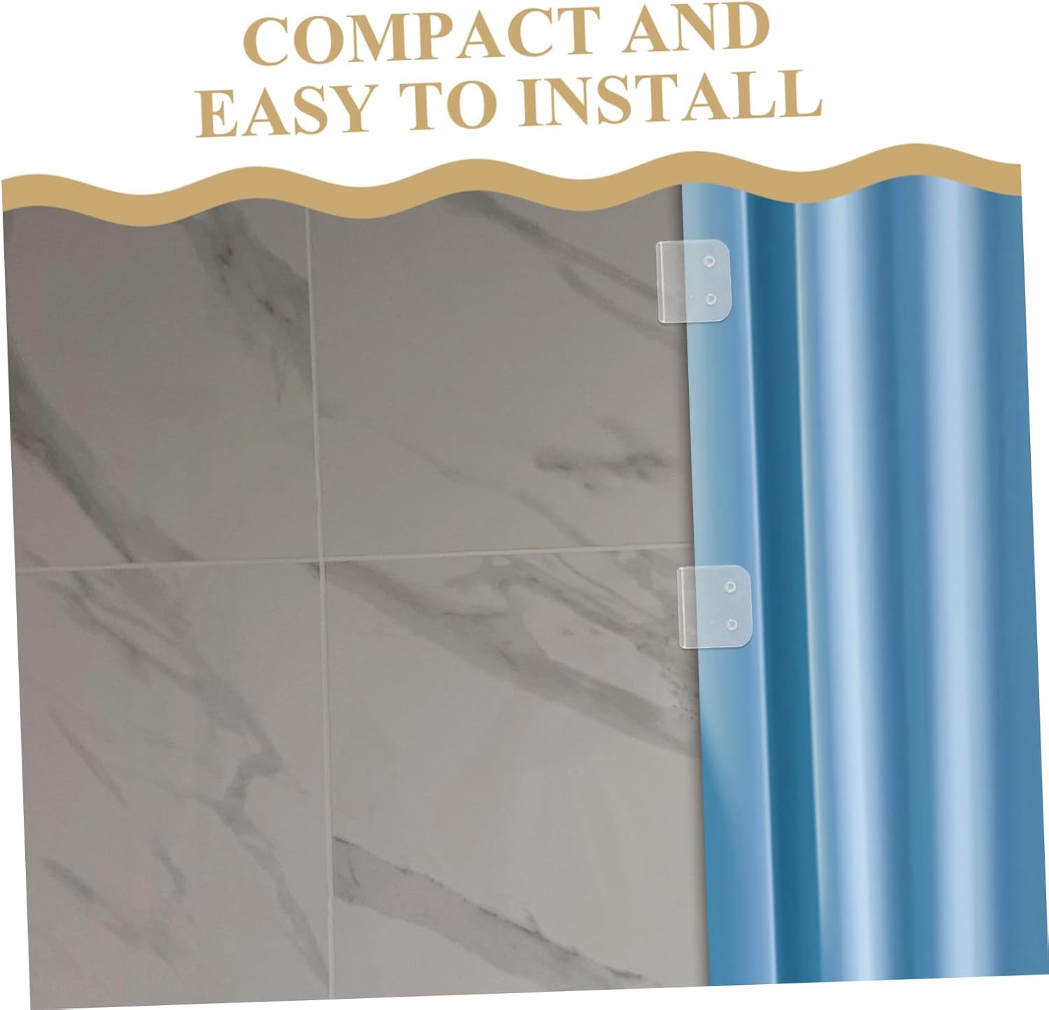 4 Pack ABS Shower Curtain Keepers Self Adhesive Clips