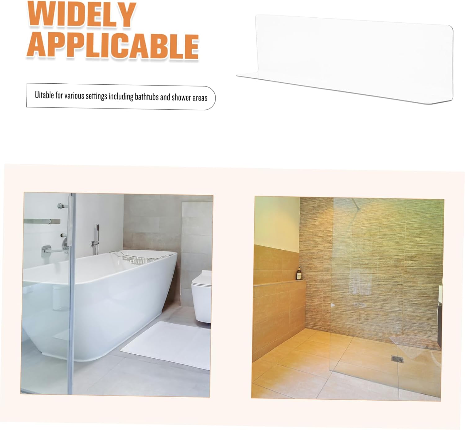KONTONTY Bathtub Corner Water Barrier 1