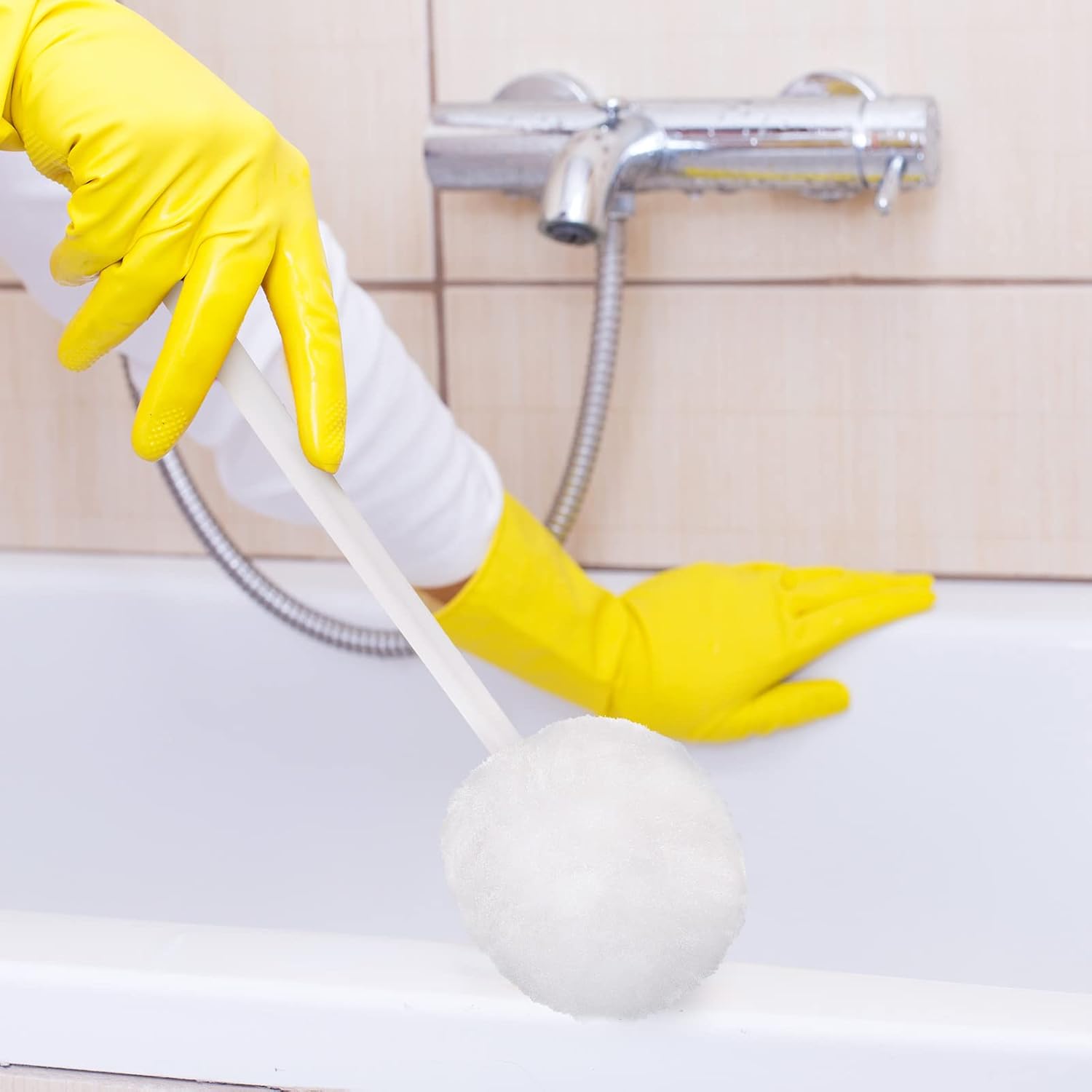 Eaasty 20 Pack Toilet Bowl Brush with Long Handle and Silk Cotton Head