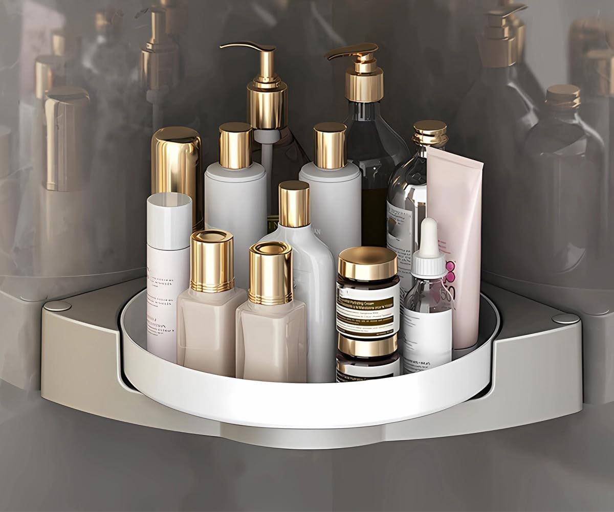 HaoAnKe Corner Shower Caddy Lazy Susan Organizer