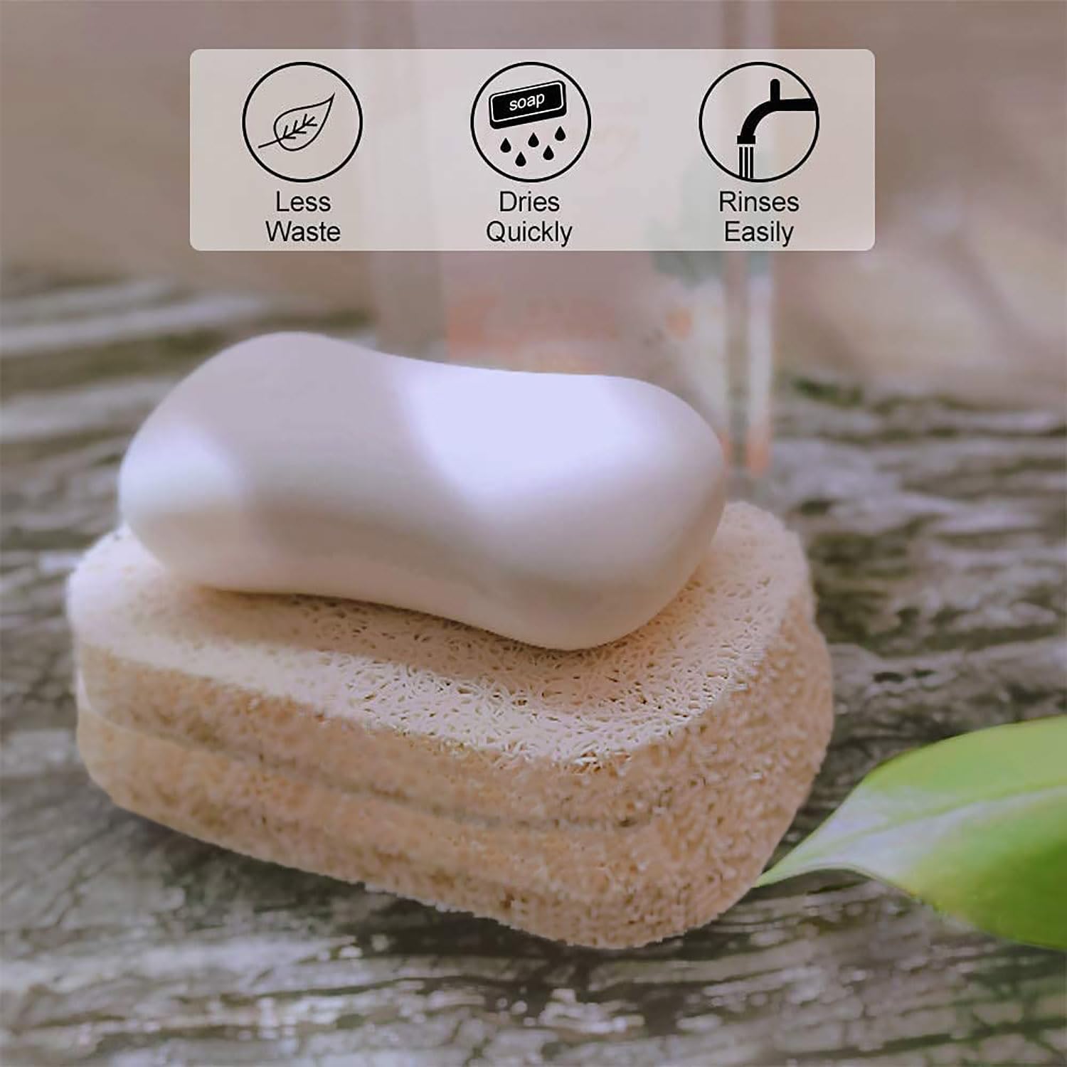 HUSGA Soap Savers 4PCS PVC Durable Dry Soap Holder
