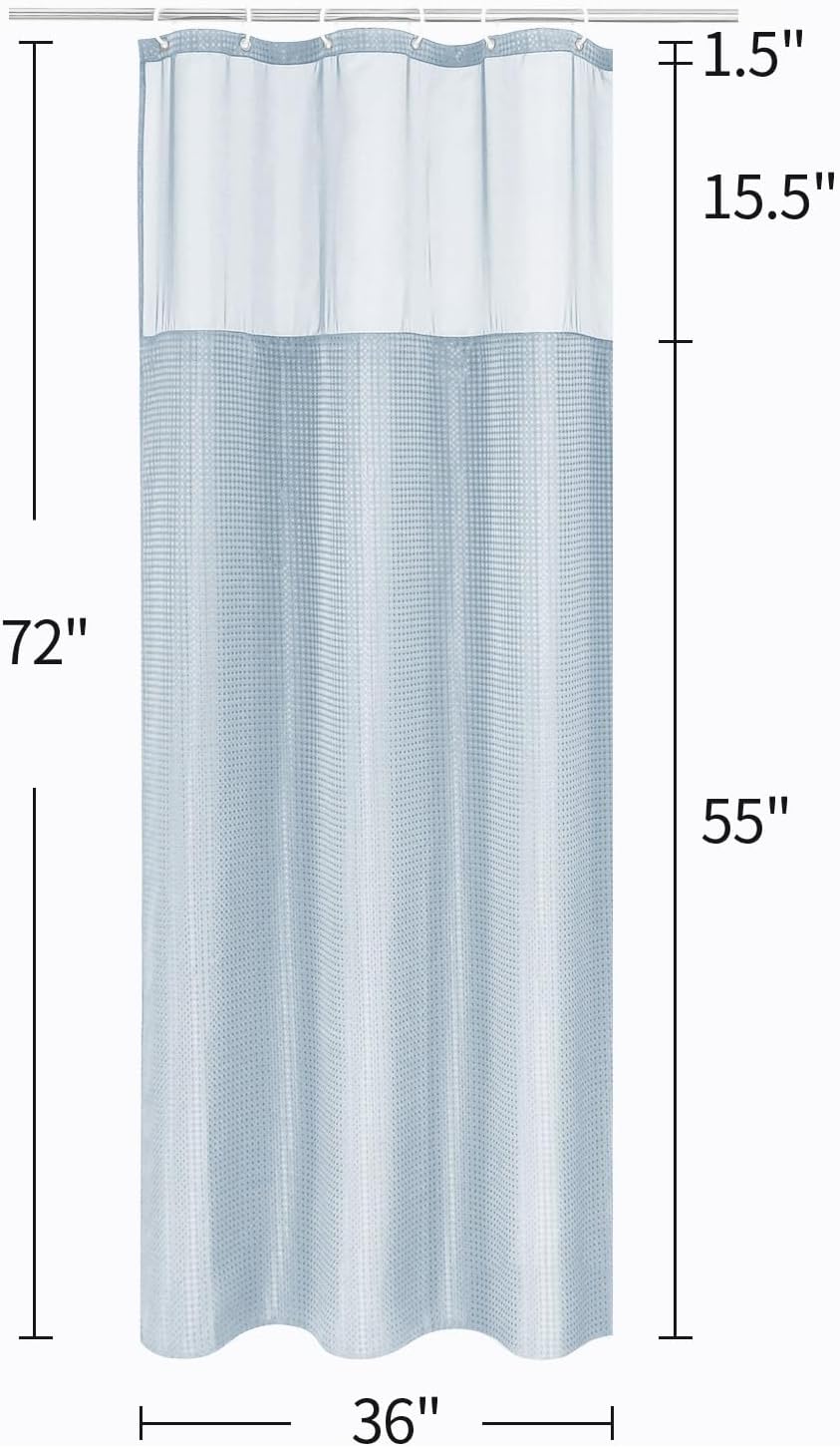 MitoVilla Blue Small Stall Shower Curtain Set