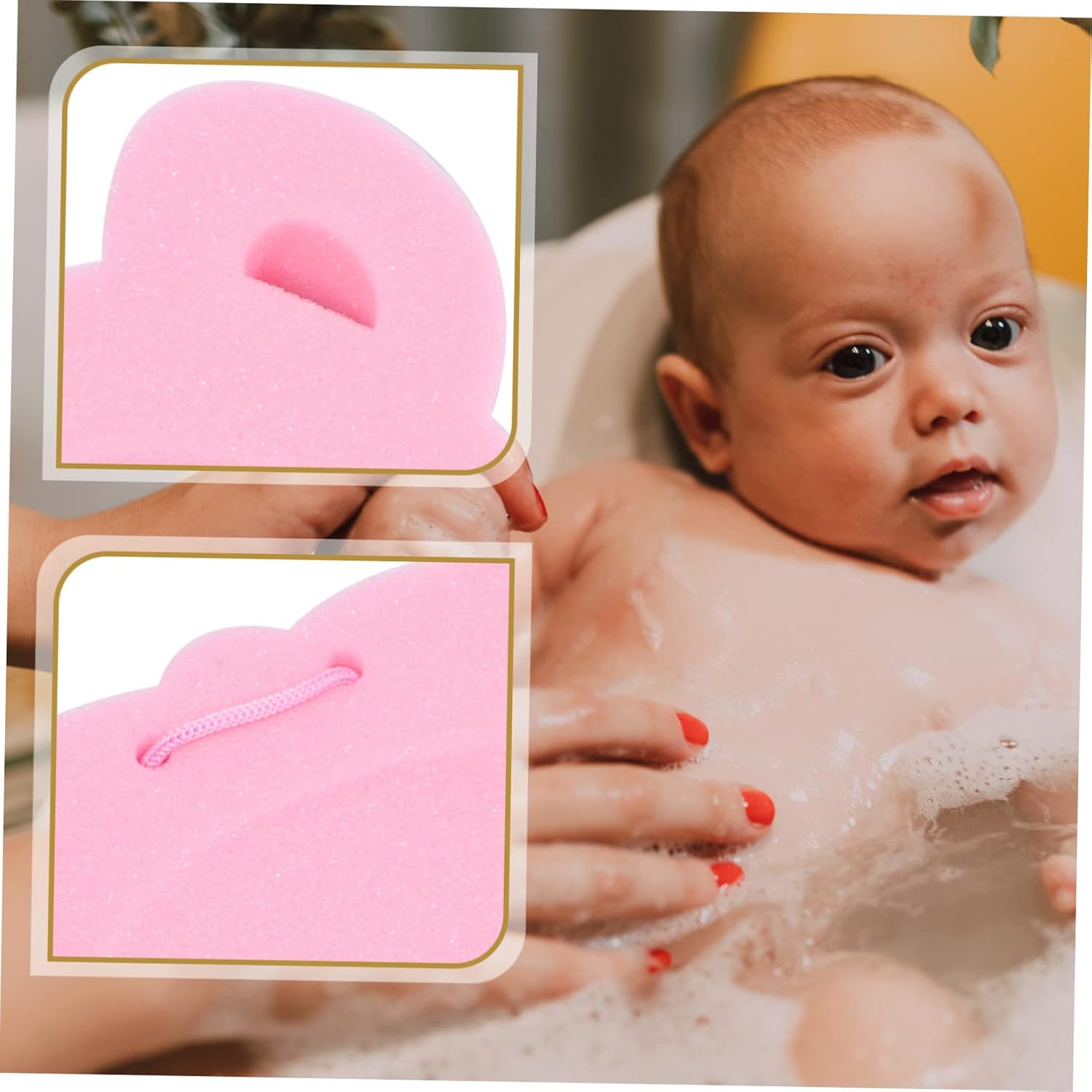 Beatifufu Newborn Bath Cushion with Mat Holder