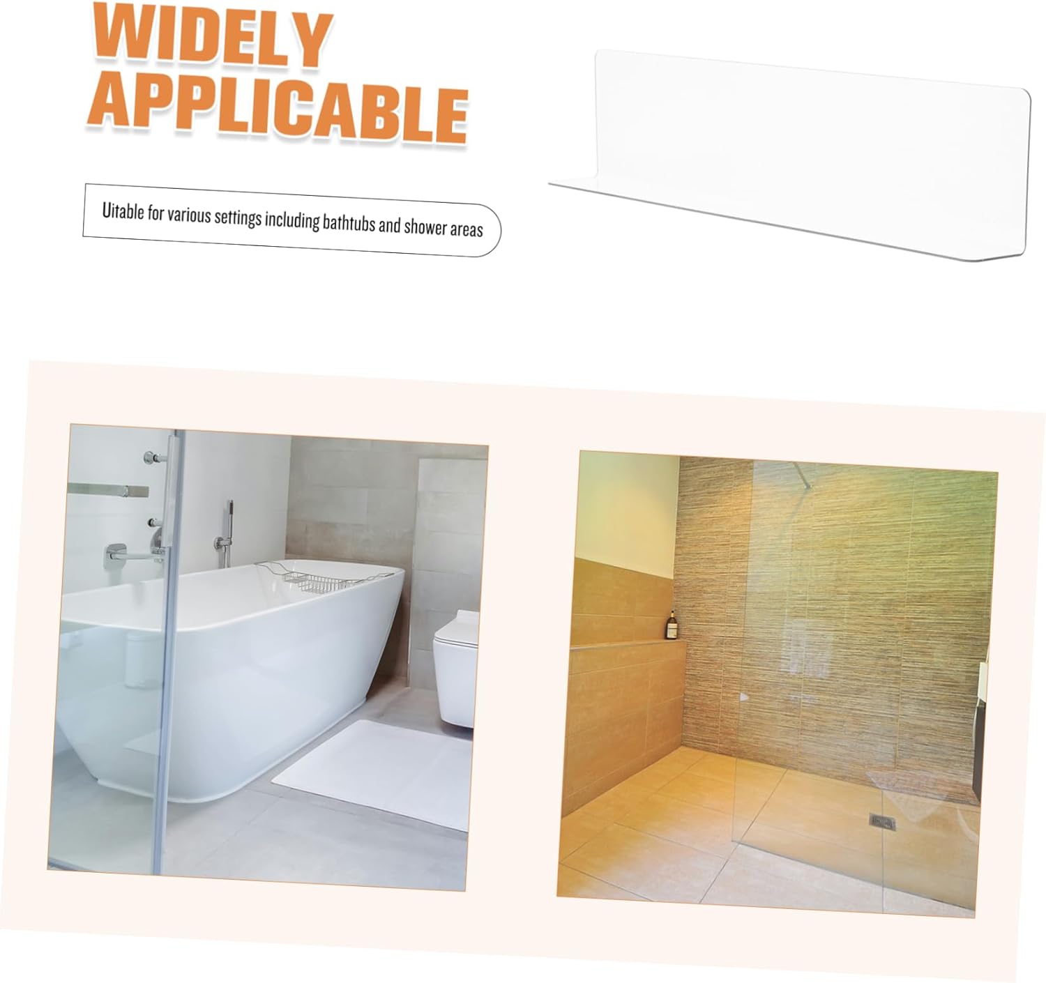 ABOOFAN Shower Splash Guard Bathtub Barrier 1
