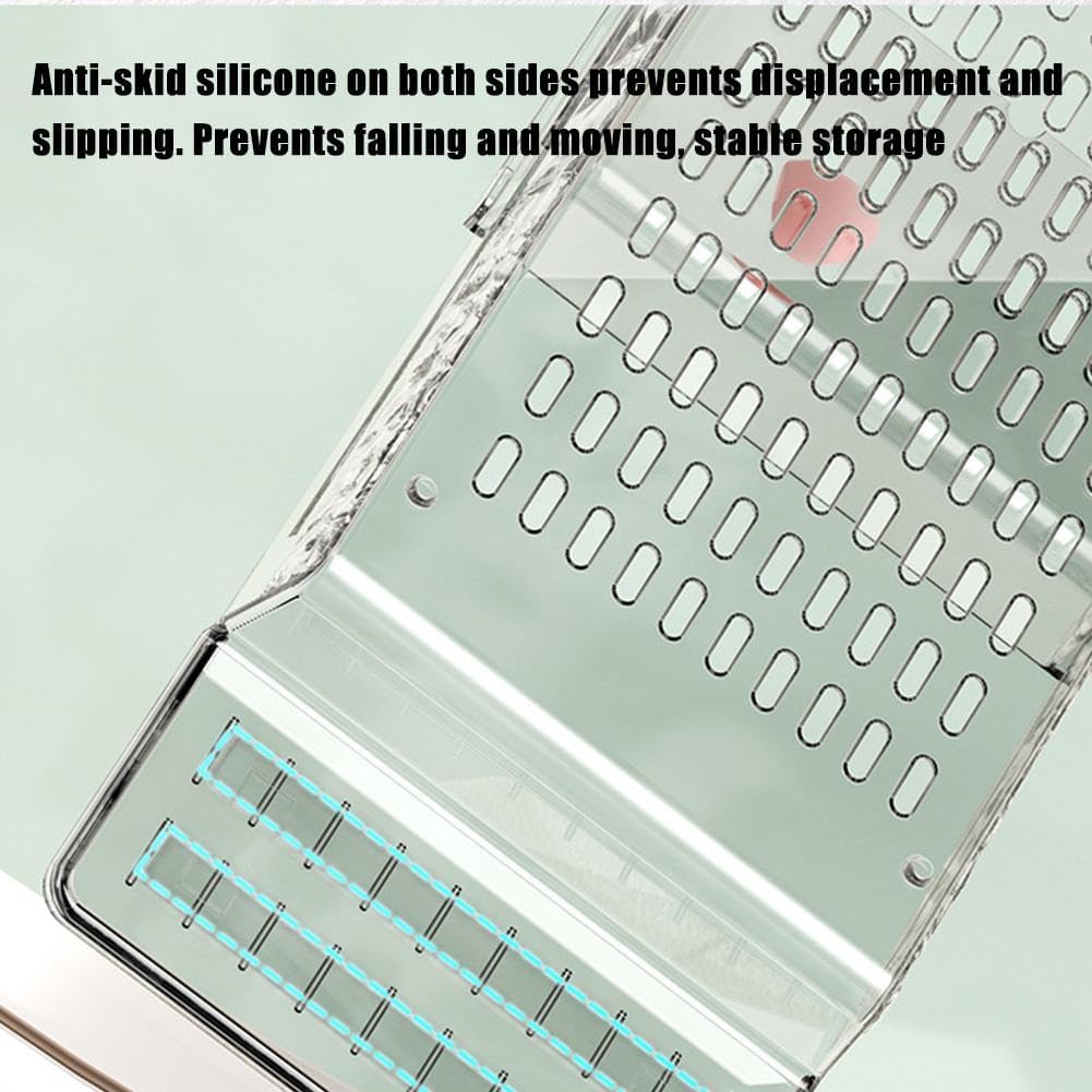 Clear Acrylic Expandable Bathtub Tray with Anti-Slip Design