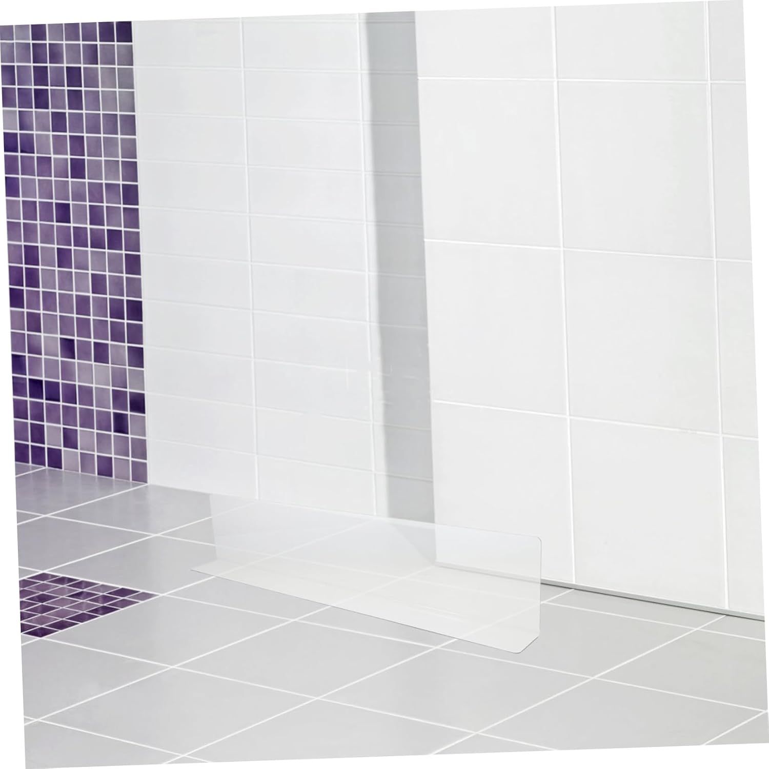 HOMSFOU Bathtub Corner Splash Guard Water Barrier