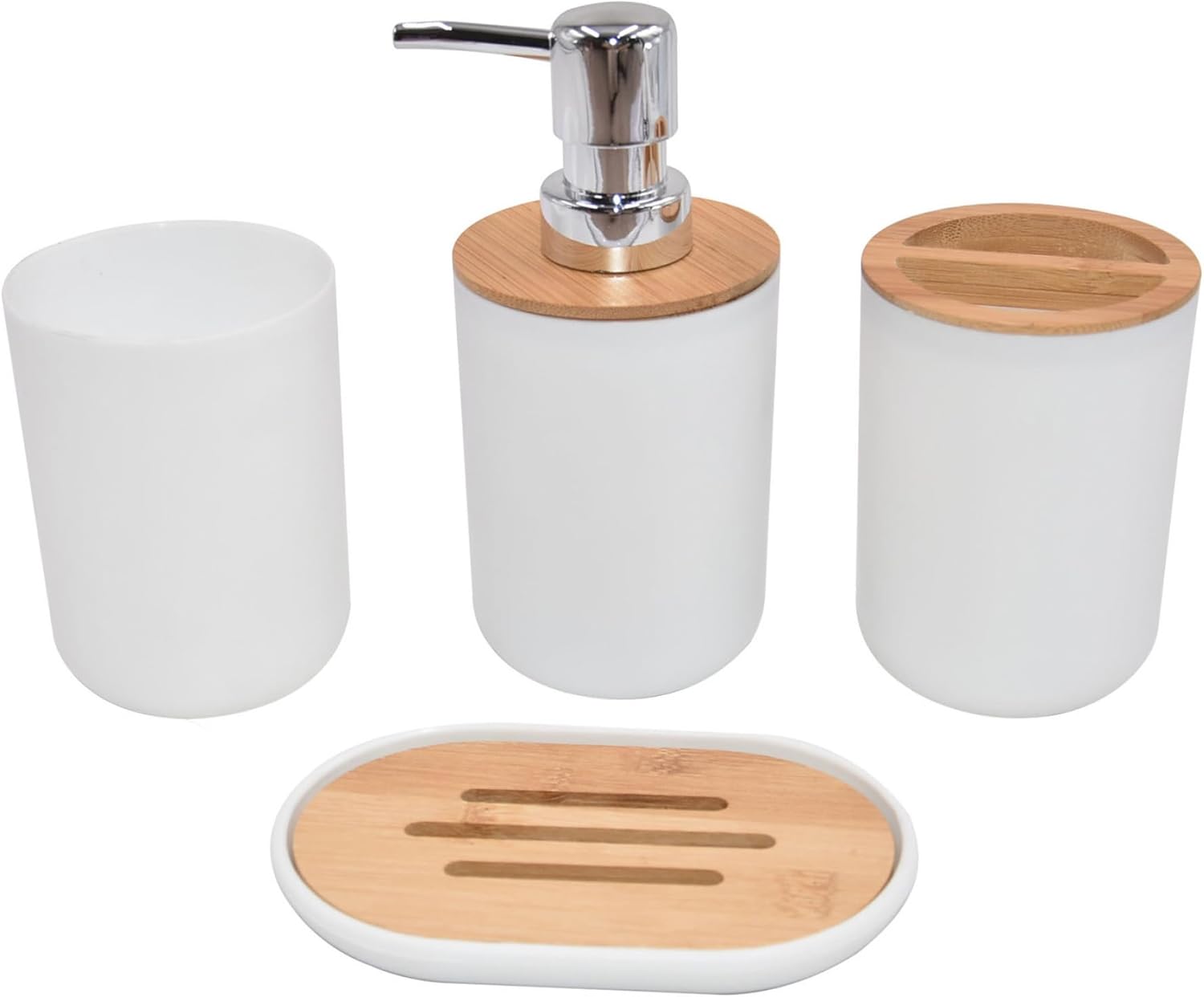 Bathroom Bin and Toilet Brush Set 4PCS