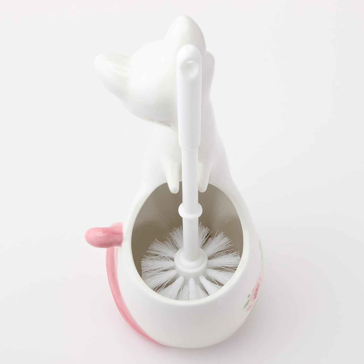 Sunart Cute Cat Toilet Brush Stand with Brush 51 Inches Wide