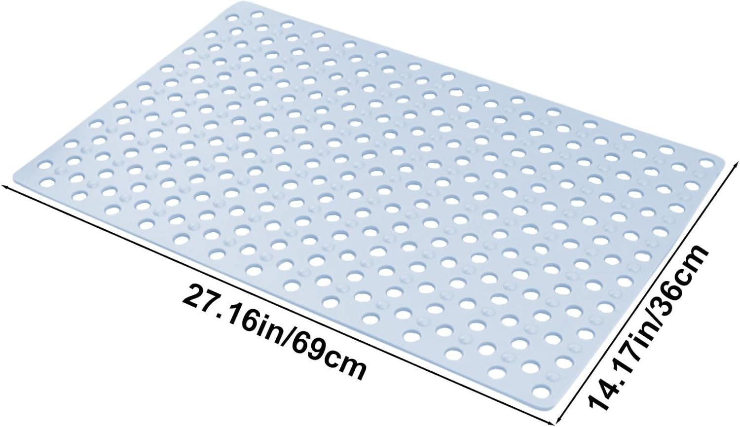 Non-Slip Bath Mat with Suction Cups 27x14 Inch