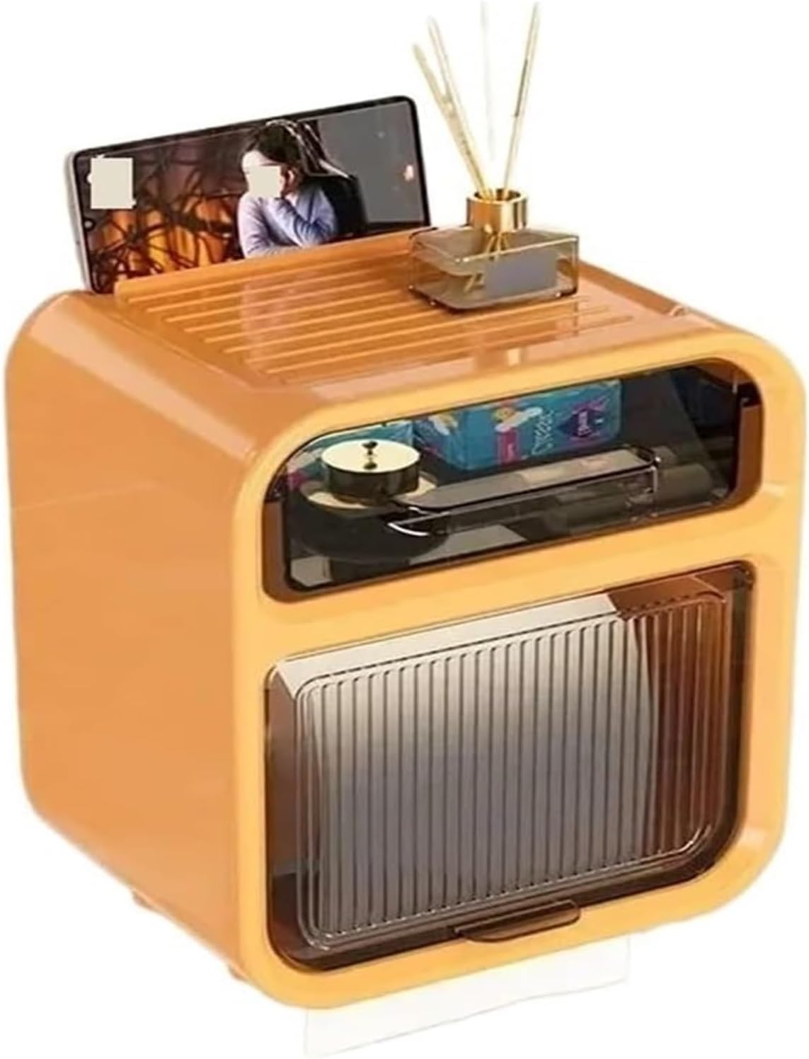 ZXDdxjiu Wall-Mounted Toilet Tissue Dispenser Orange