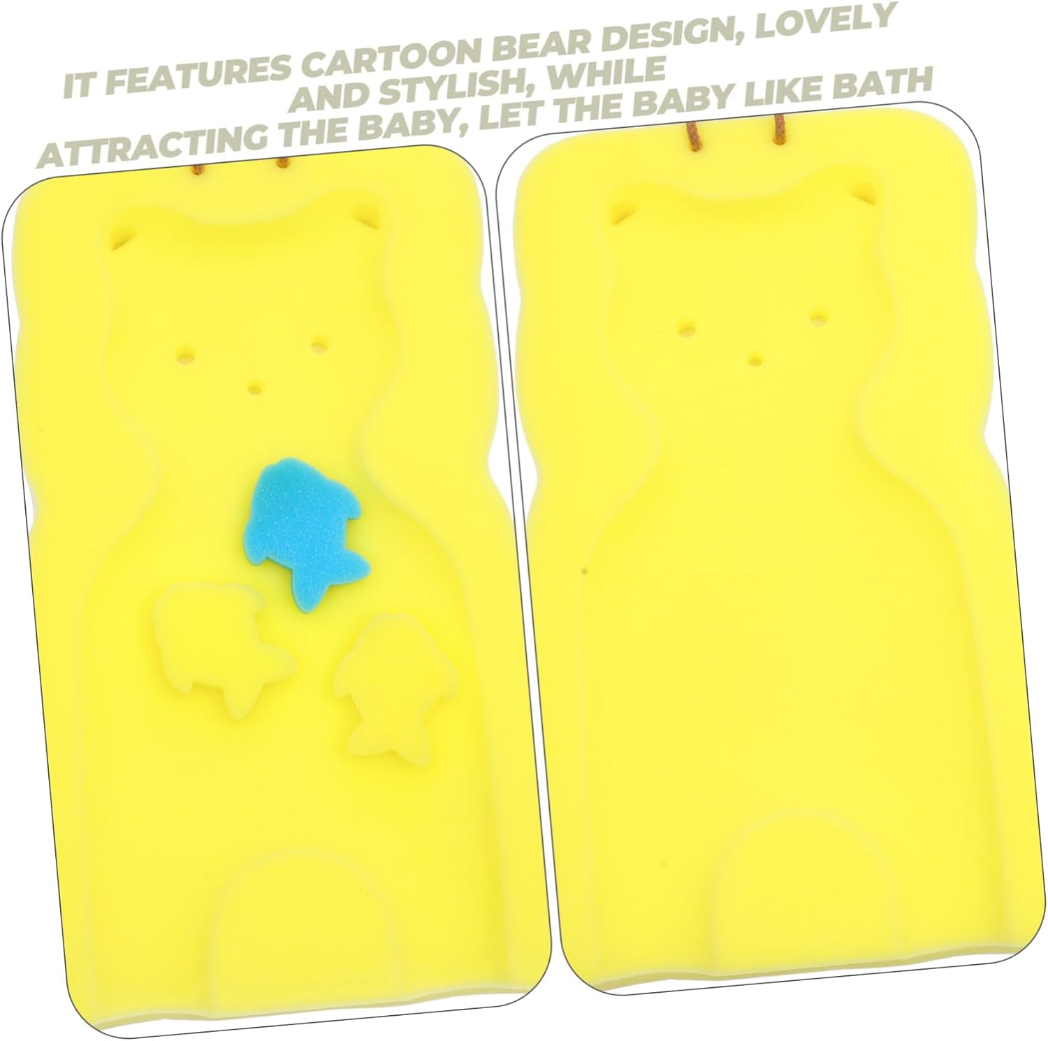MAGICLULU Cute Bear Bath Mat for Newborns