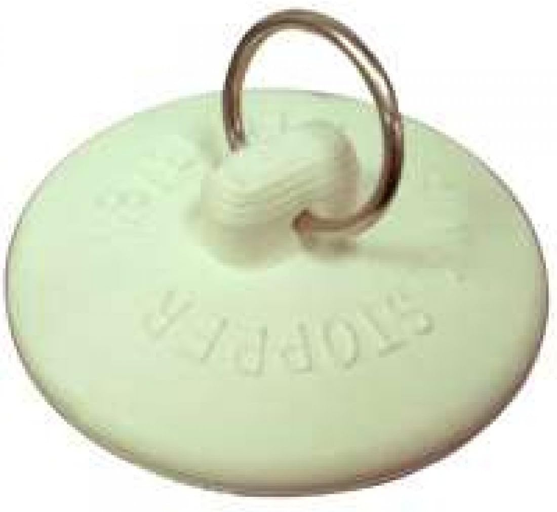 Mintcraft Watertight Seal Drain Stopper White Rubber