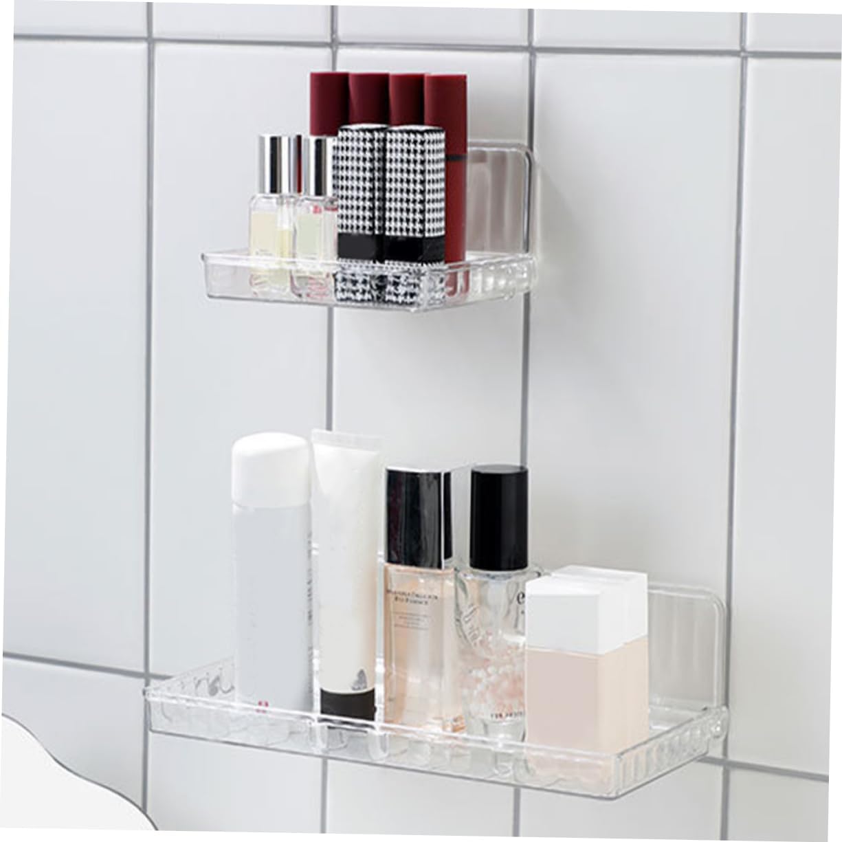Zerodeko 2pcs Foldable Wall Towel Shelf No Drilling