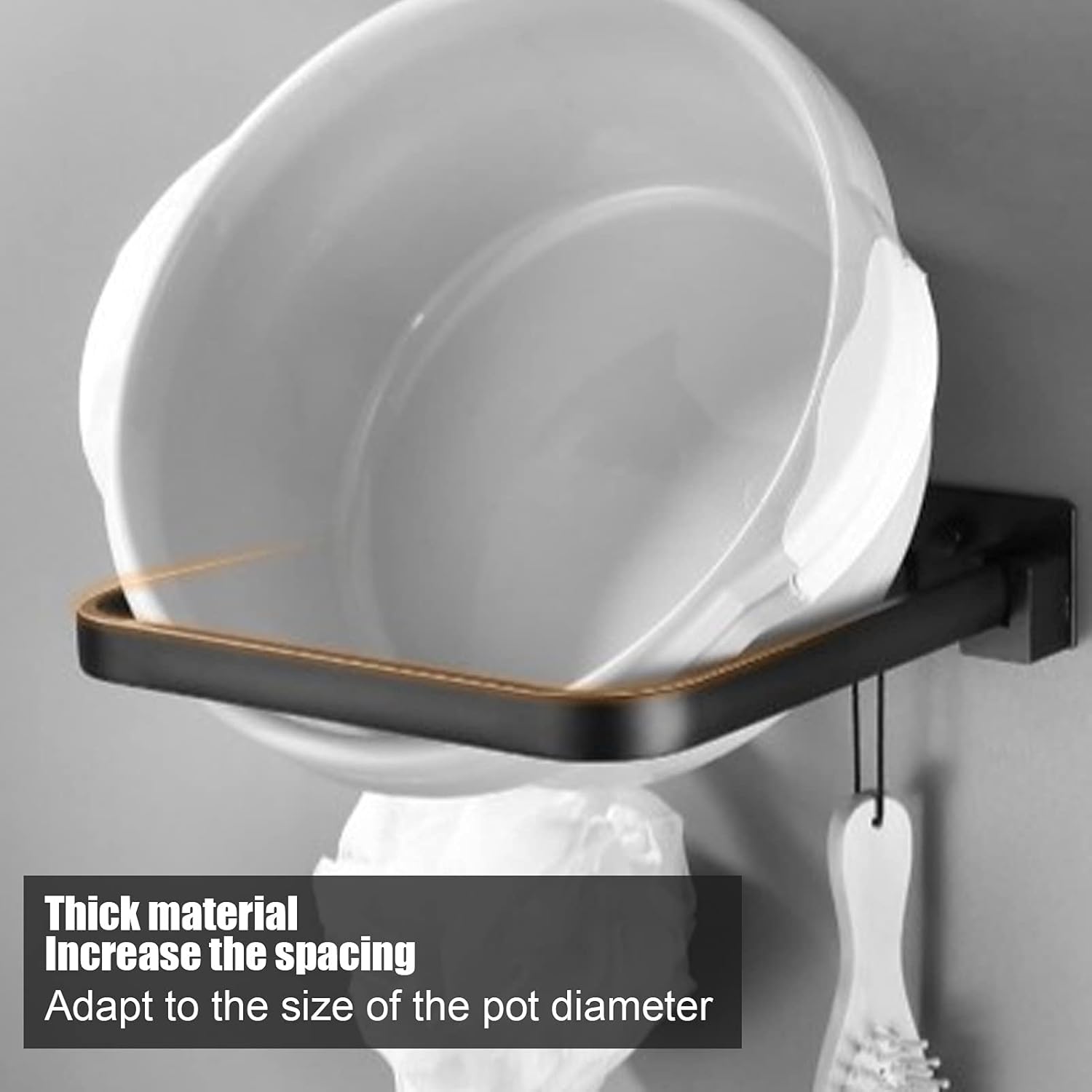 Topyond Foldable Shower Caddy Shelf with Hooks