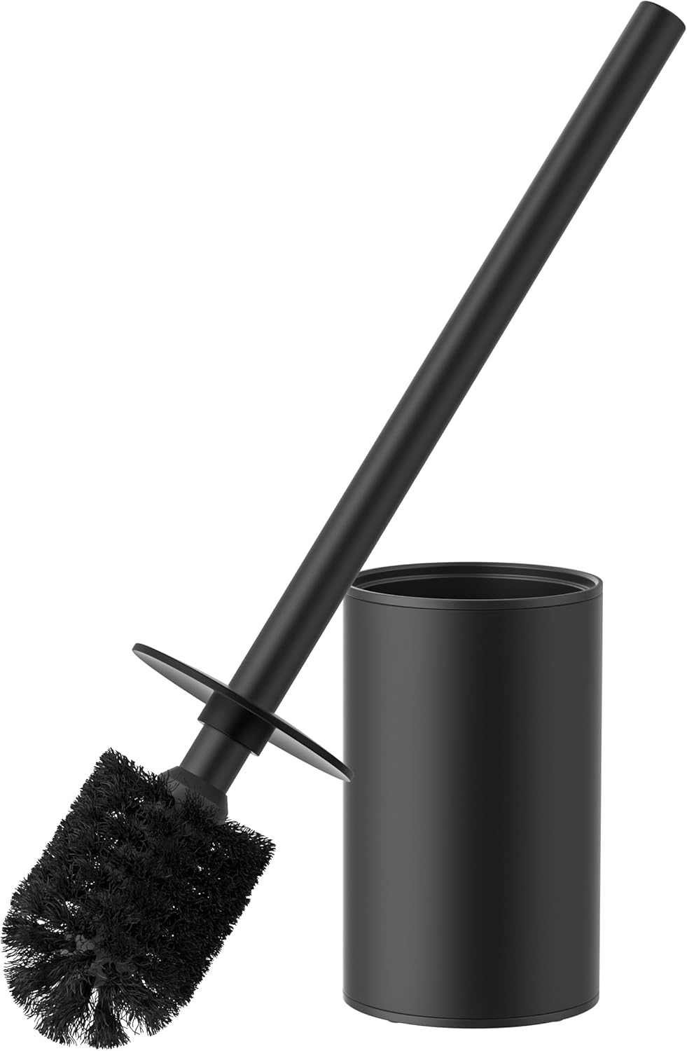 FORIOUS Toilet Brush and Holder Set Matte Black 304 Stainless Steel