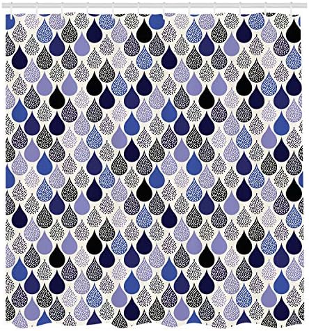 Ambesonne Geometric Shower Curtain with Hooks 70 Long Lavender Blue