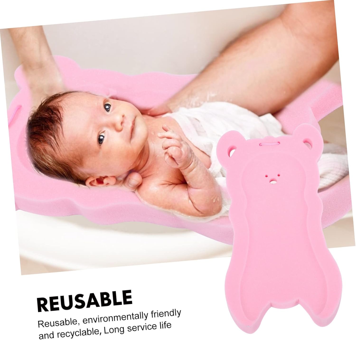 Beatifufu Newborn Bath Cushion with Mat Holder