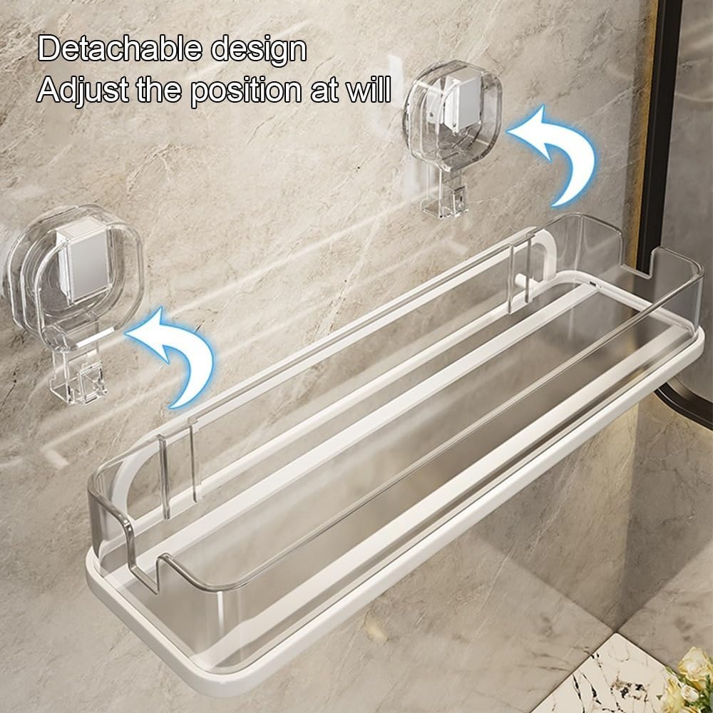 Shower Caddy with Suction Cup Mount Wall Storage Rack