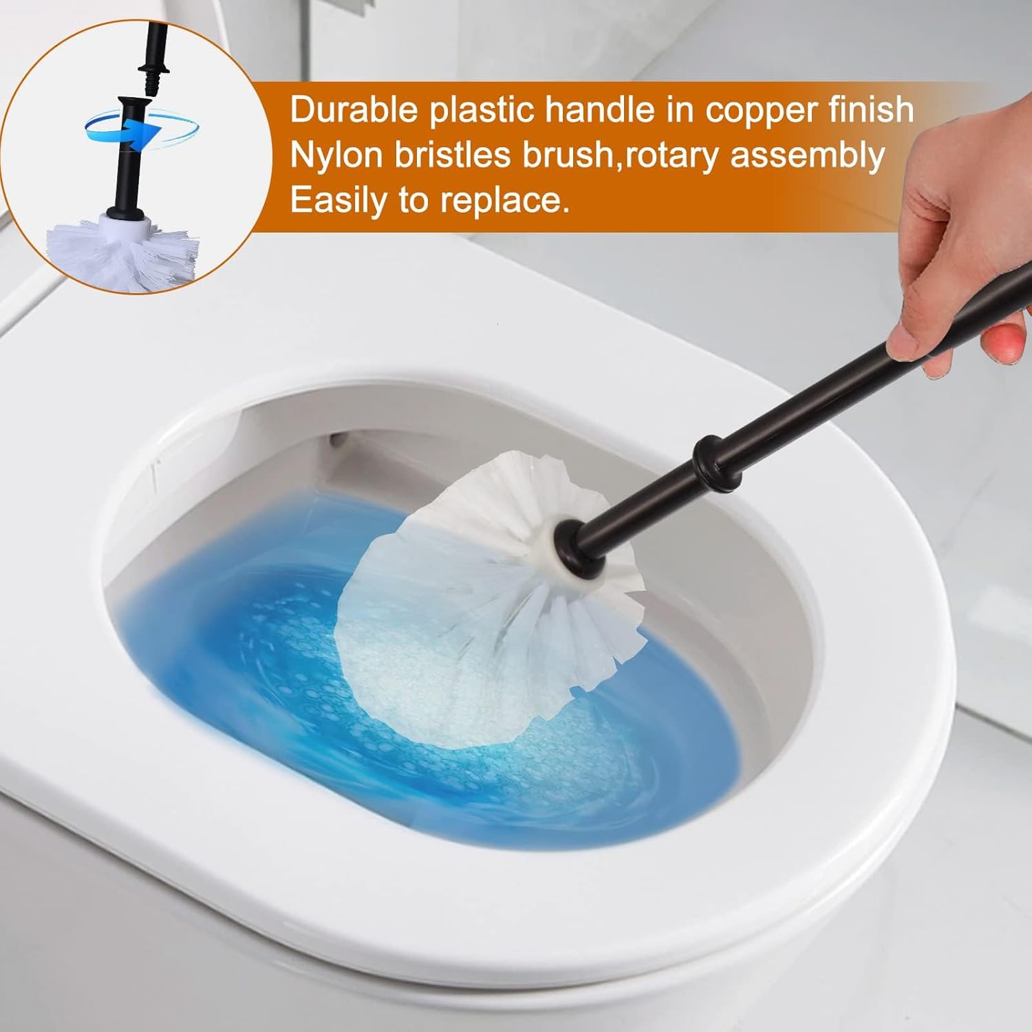 Whimsical Black Bear Toilet Brush Holder Set