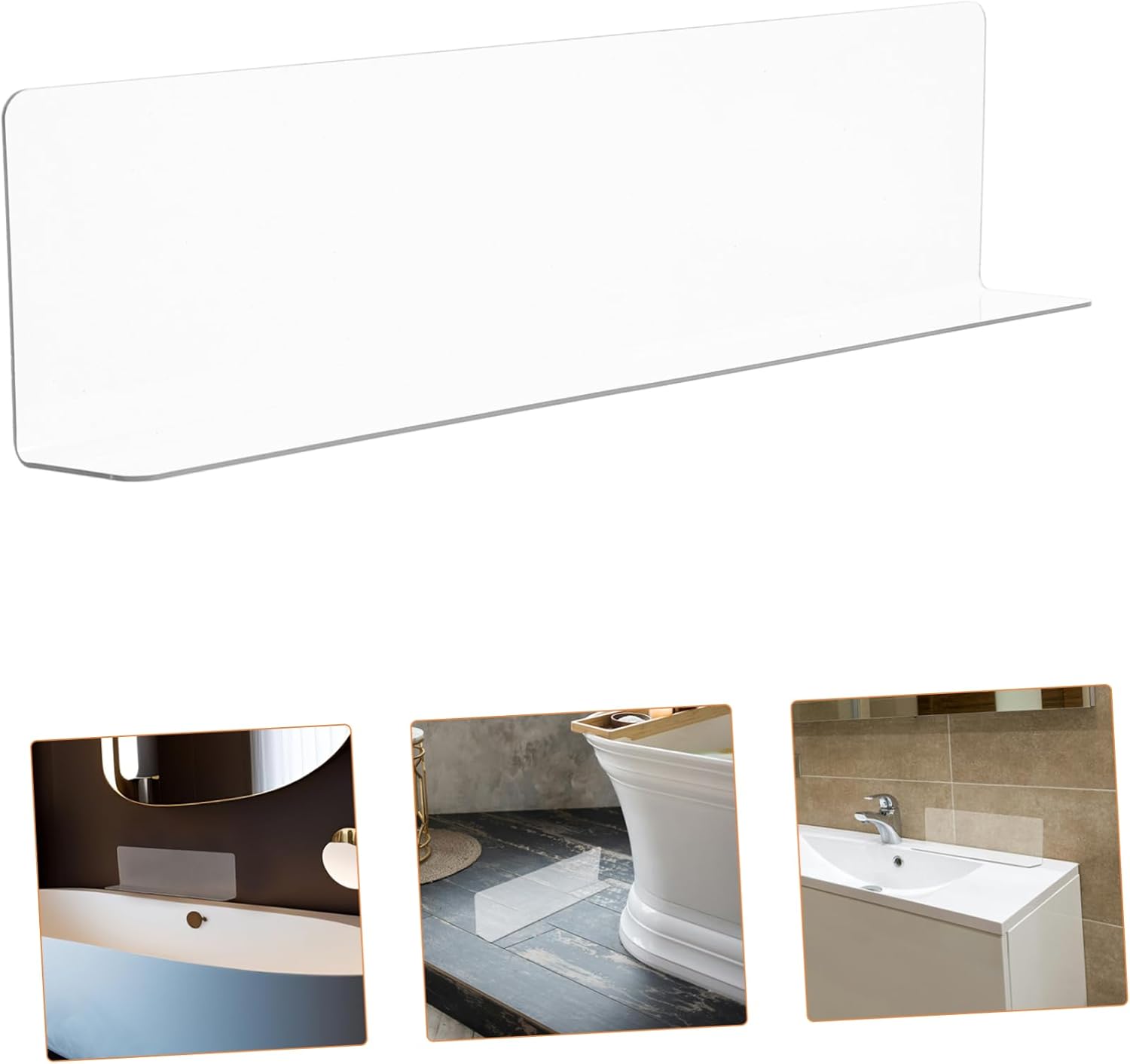 UKCOCO Shower Water Guard PVC Barrier for Tub and Bathroom Floors