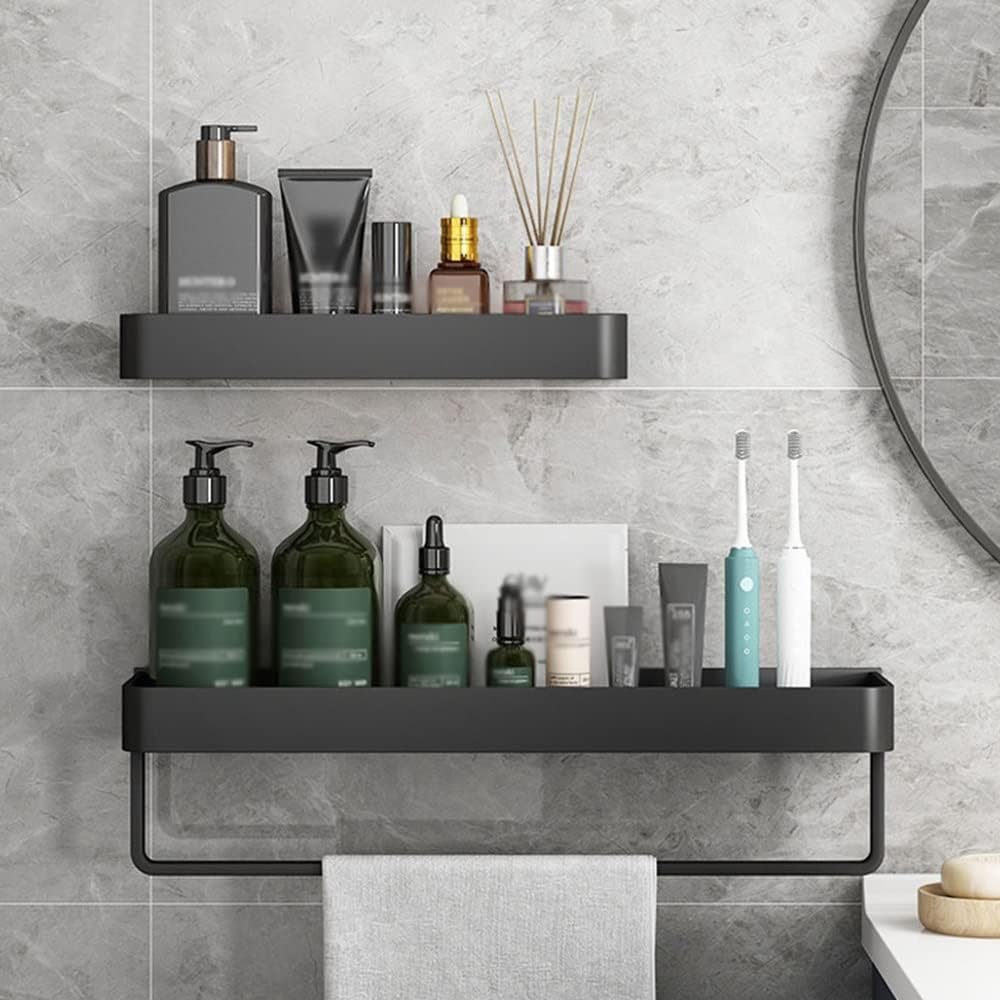 ANNBKA Wall Mounted Shower Shelf with Towel Bar