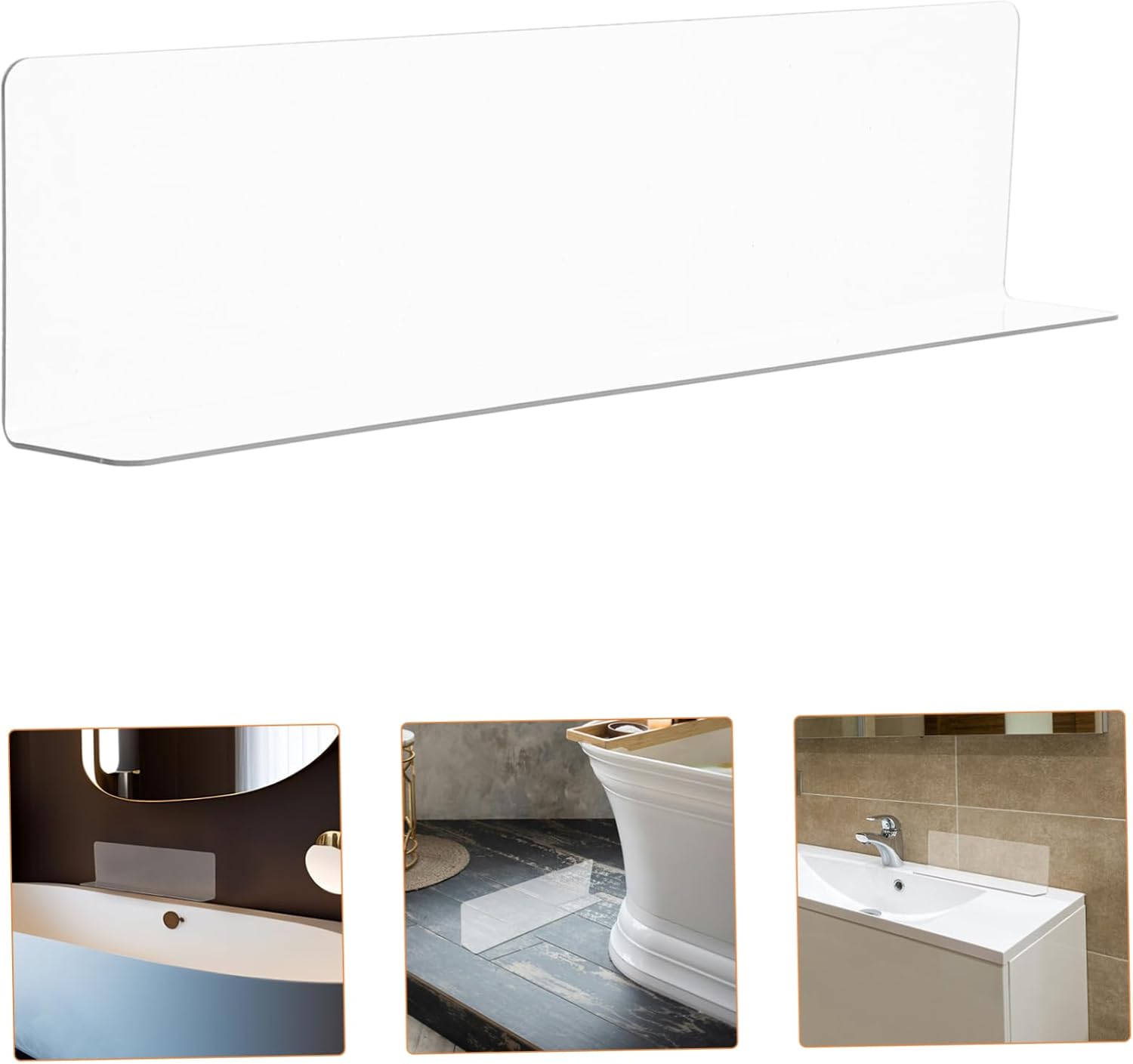 Alipis Anti-Splash Shower Tub Corner Protection PVC