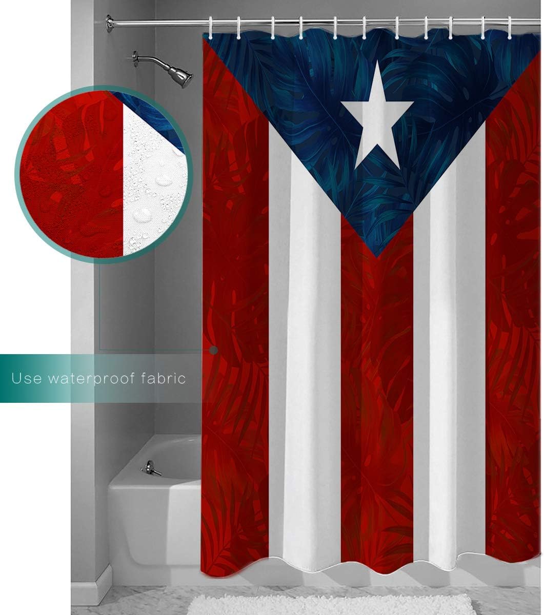ZOE GARDEN Waterproof Shower Curtain Set with Hook 60x72