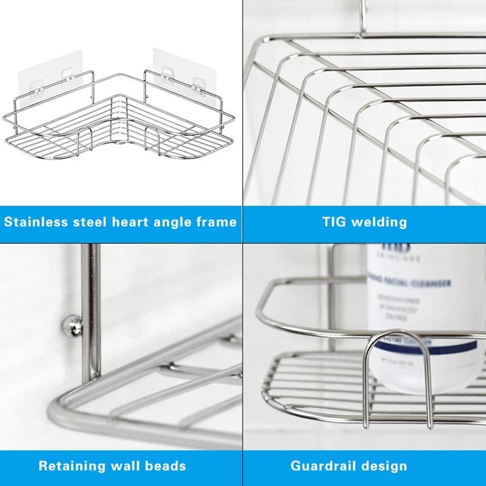 Stainless Steel Triangular Shower Caddy Organizer Rack