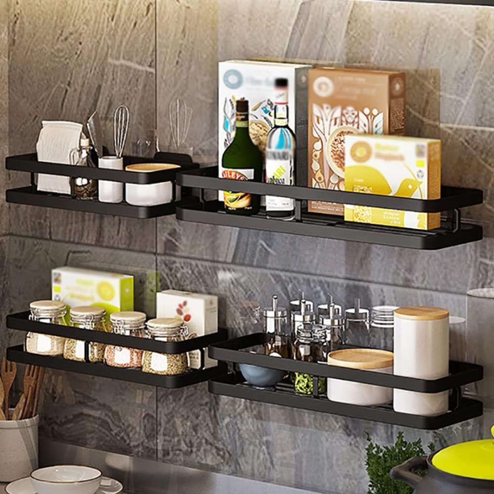 Shower Caddy Organizer with Raised Fence and Thick Frame