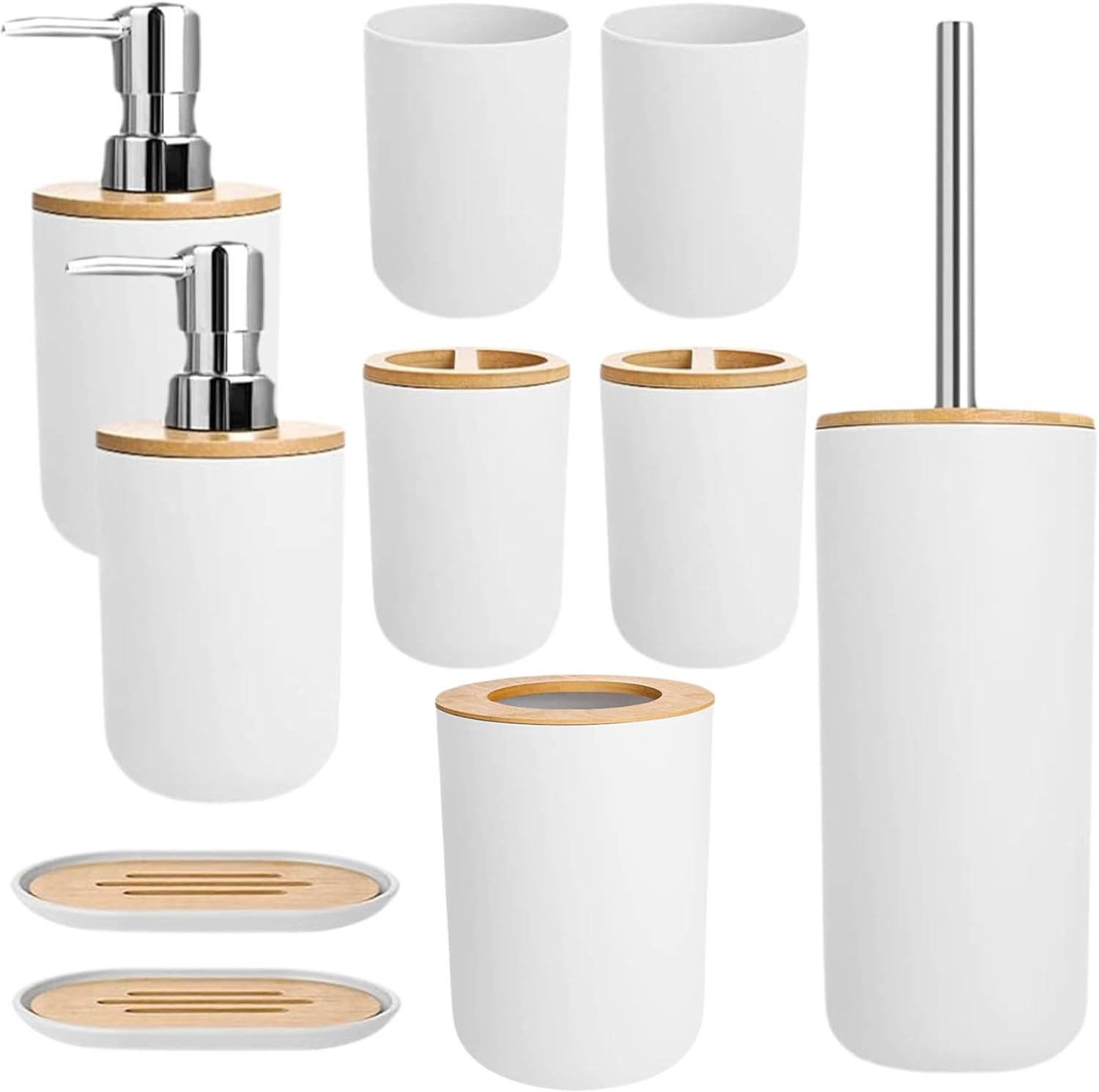 Cunlvyyds 4PCS Bathroom Accessory Set