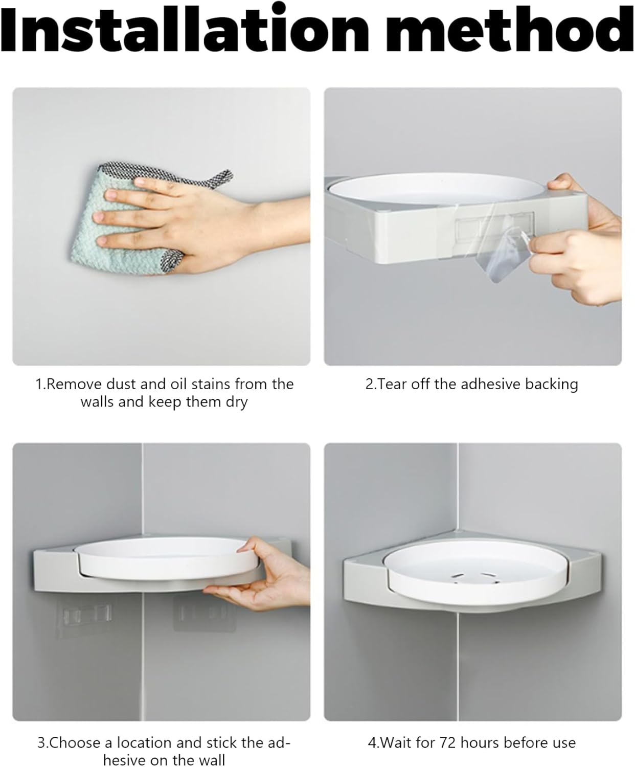 Shower Caddy Corner 2PCS 360 Rotating Organizer